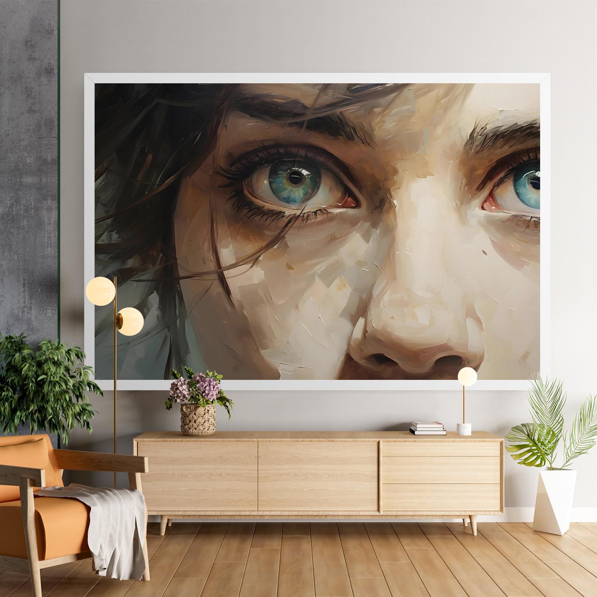 Vintage Blue Eyes Art mockup 9