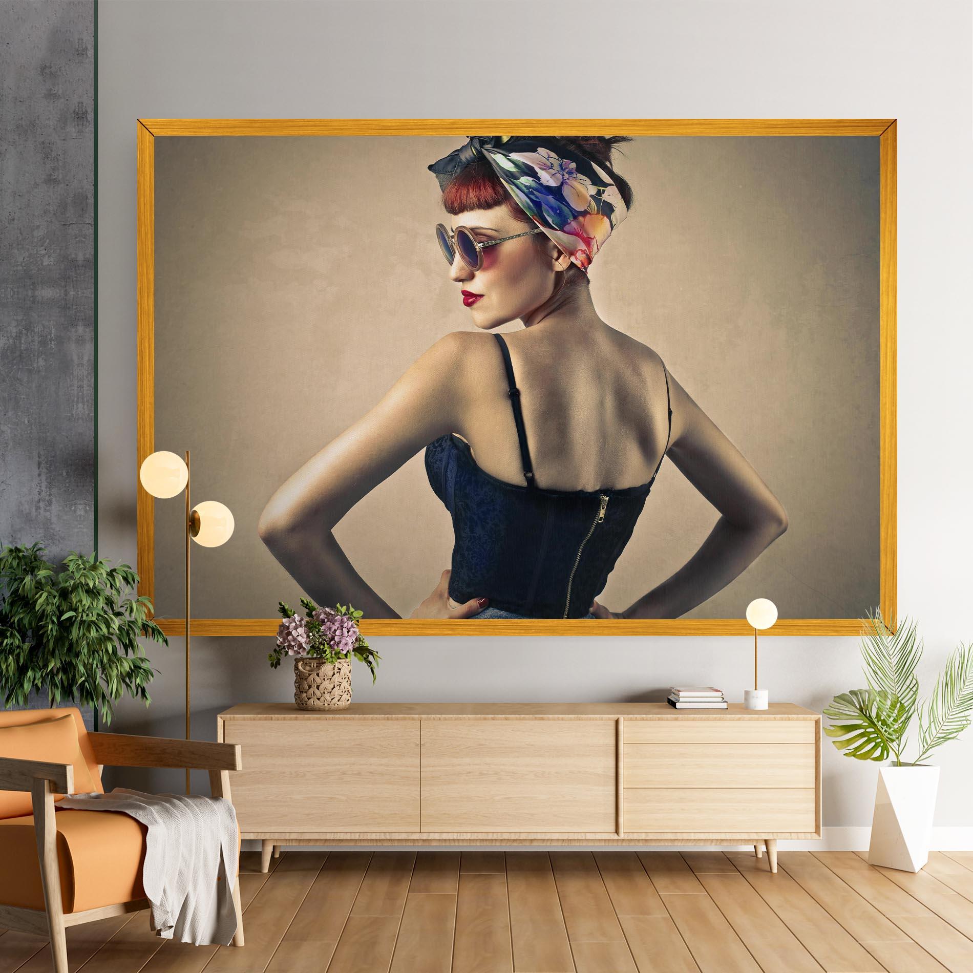 Leinwandbild Pin Up Girl mockup 9