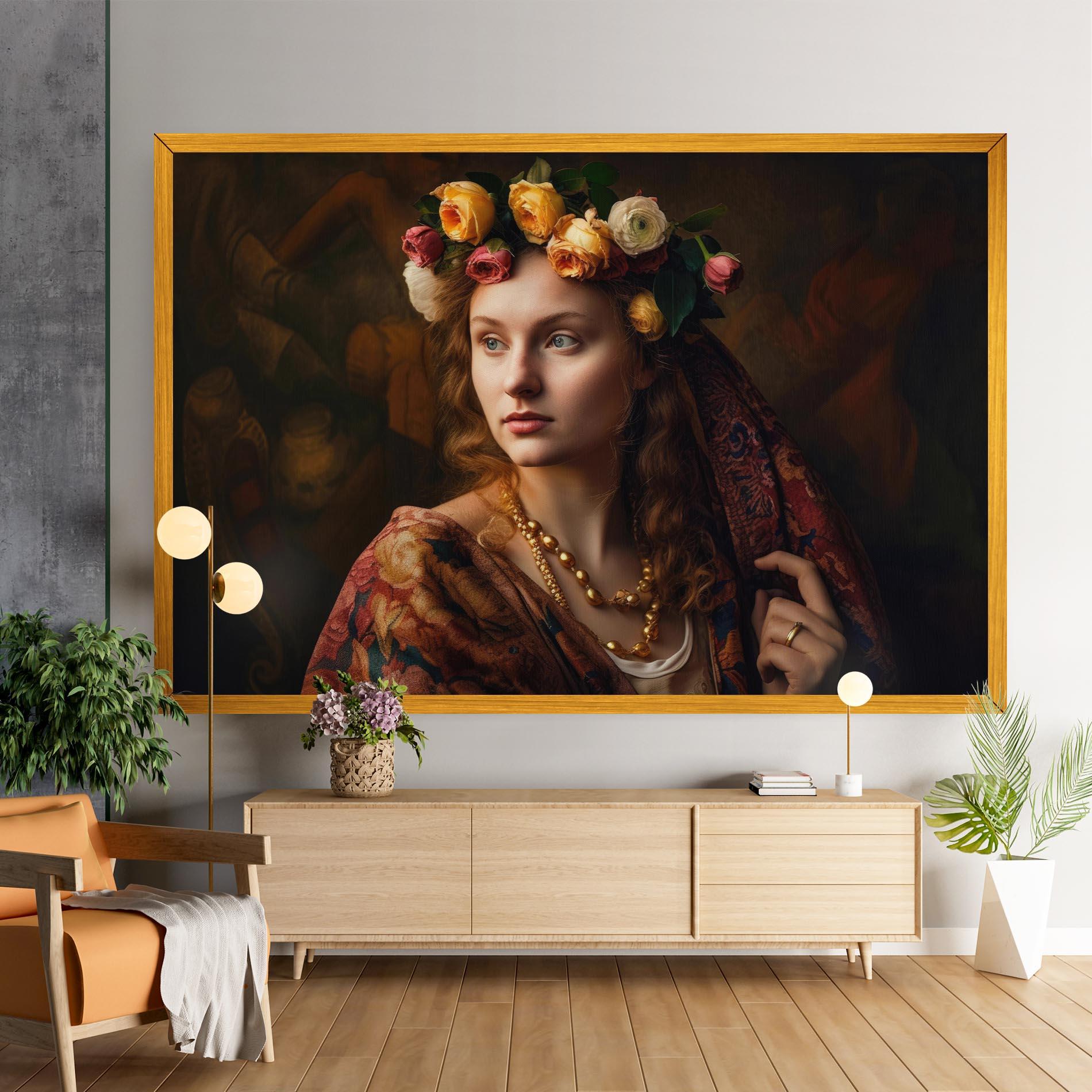 Leinwandbild Renaissance Woman mockup 9
