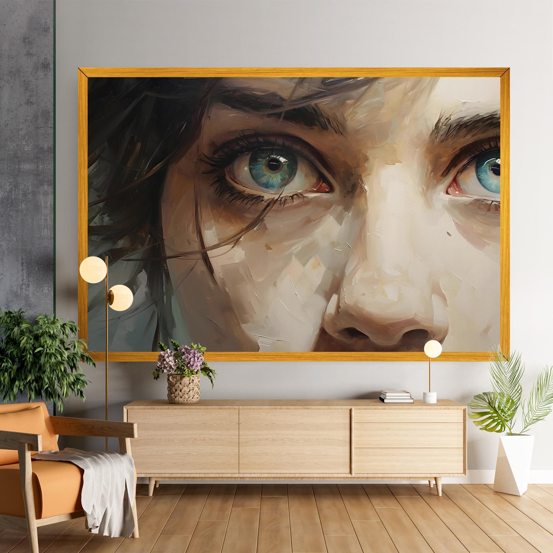 Vintage Blue Eyes Art mockup 9