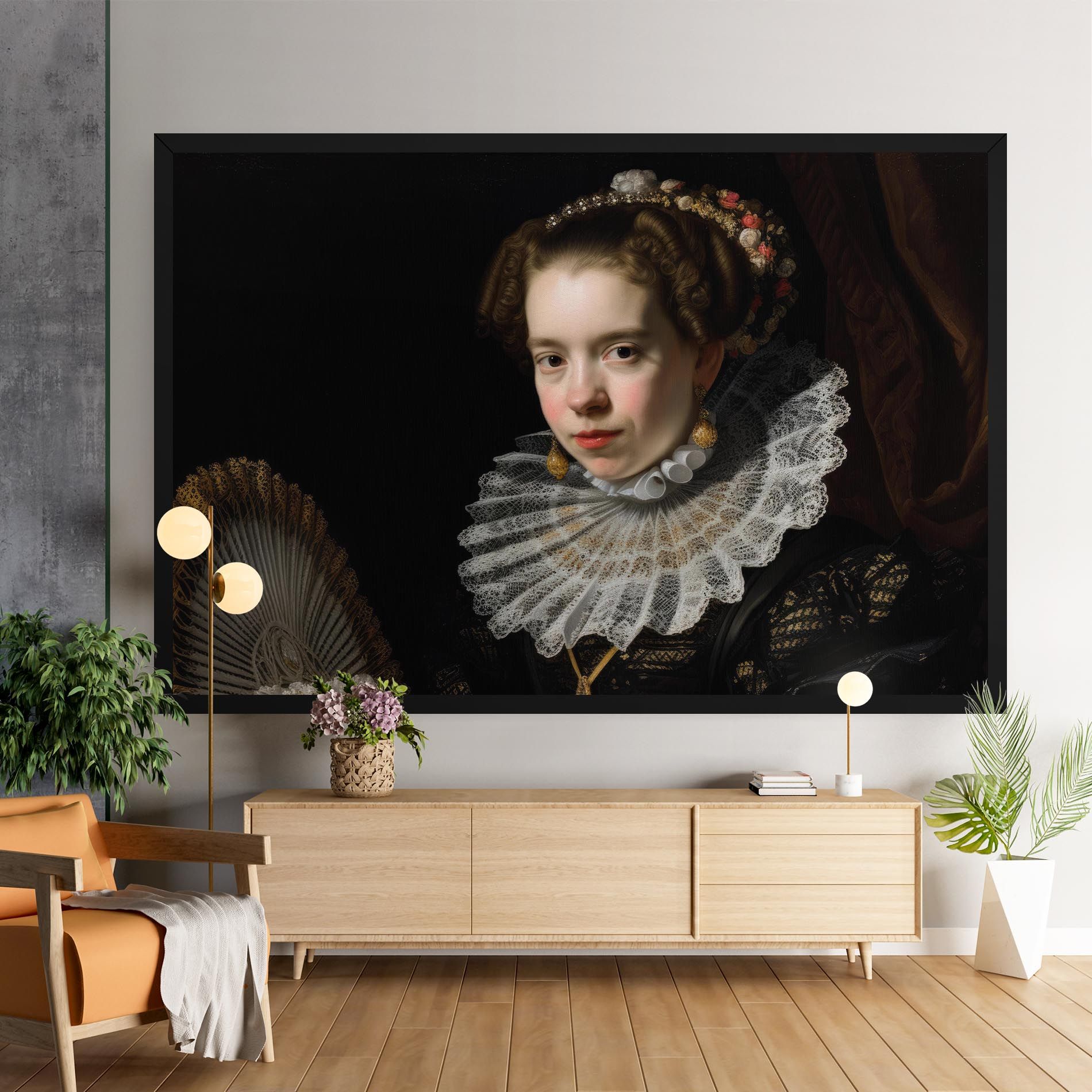Baroque Lady Portrait mockup 9