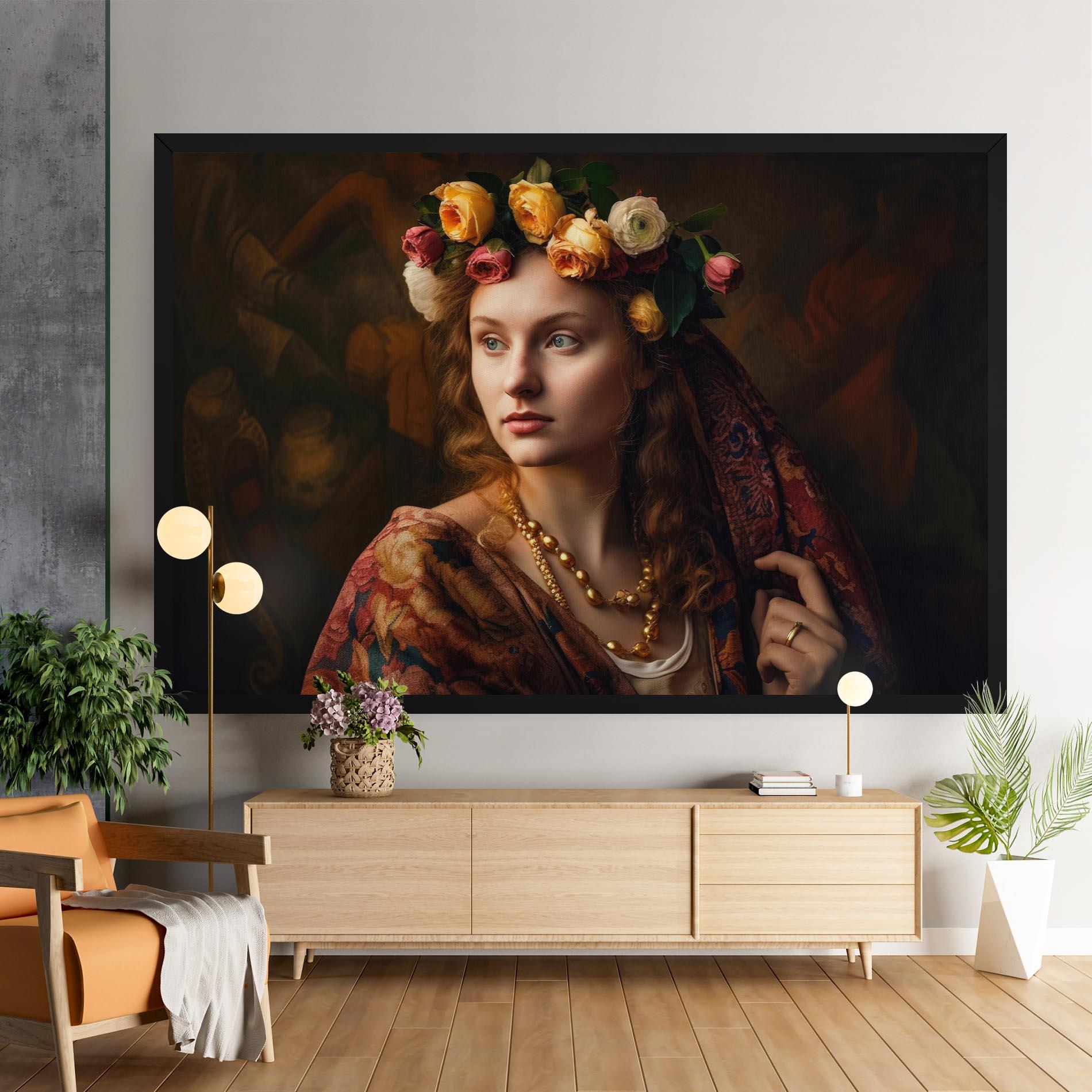Leinwandbild Renaissance Woman mockup 9