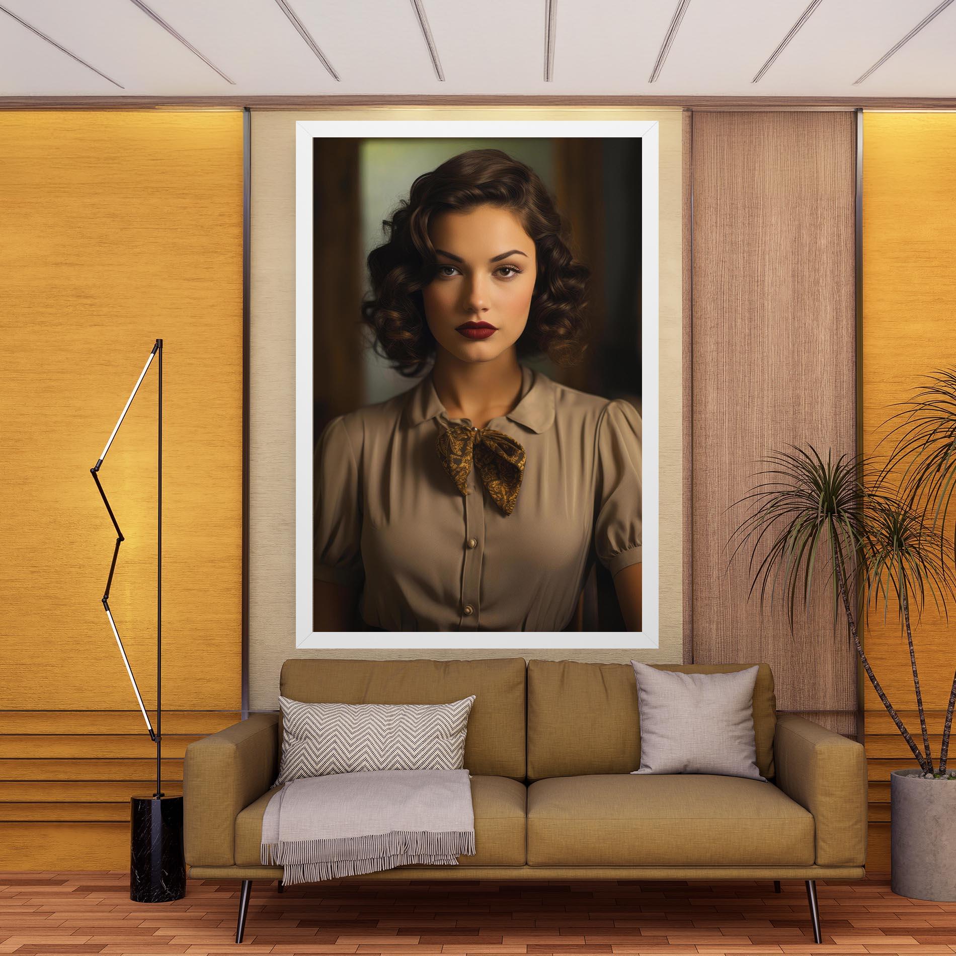 Leinwandbild Beige Vintage Blouse mockup 9