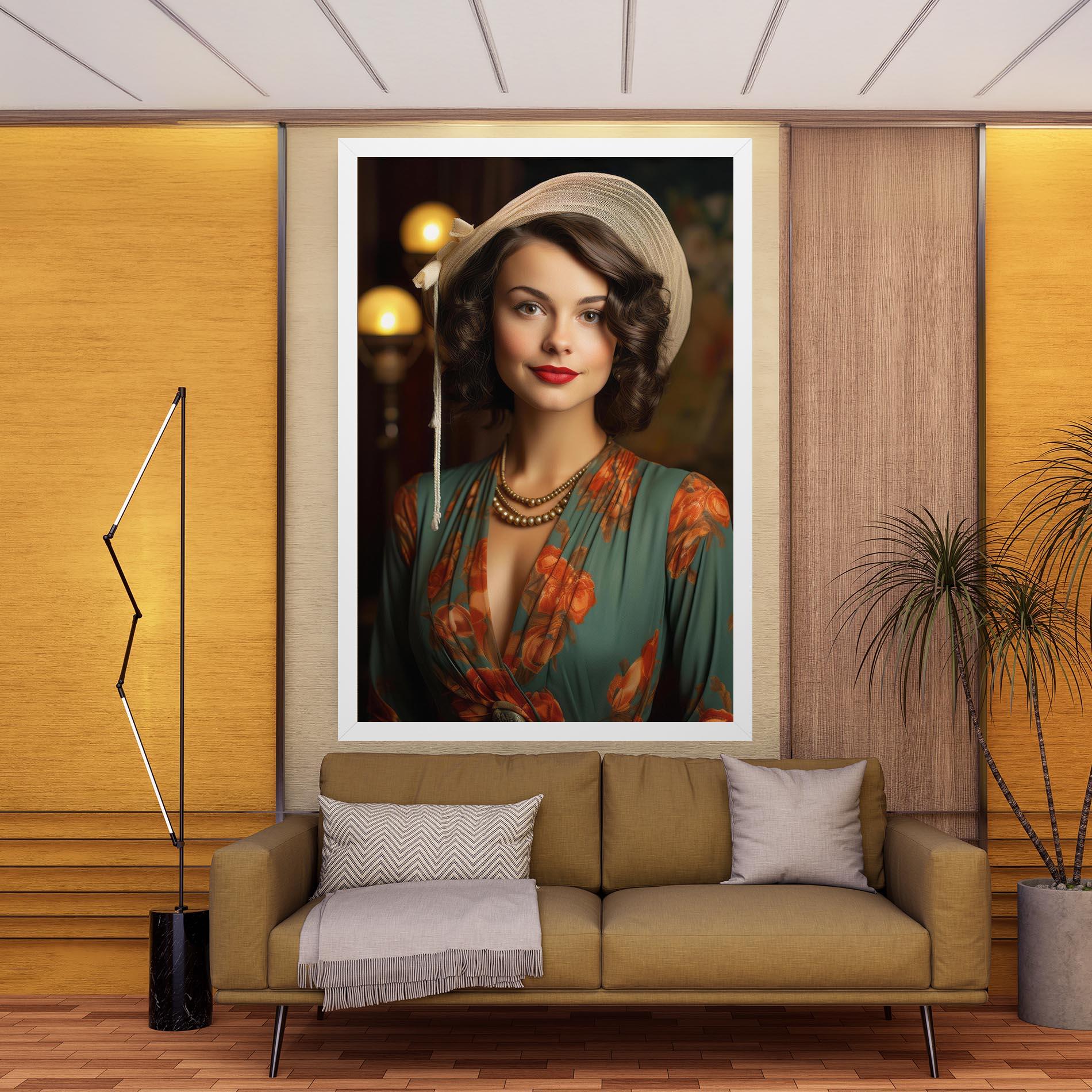 Leinwandbild Green Orange Blouse mockup 9