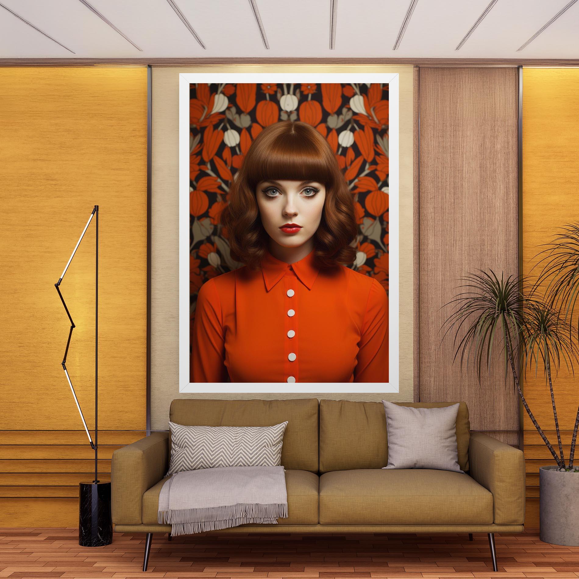 Leinwandbild Orange Blouse Woman mockup 9