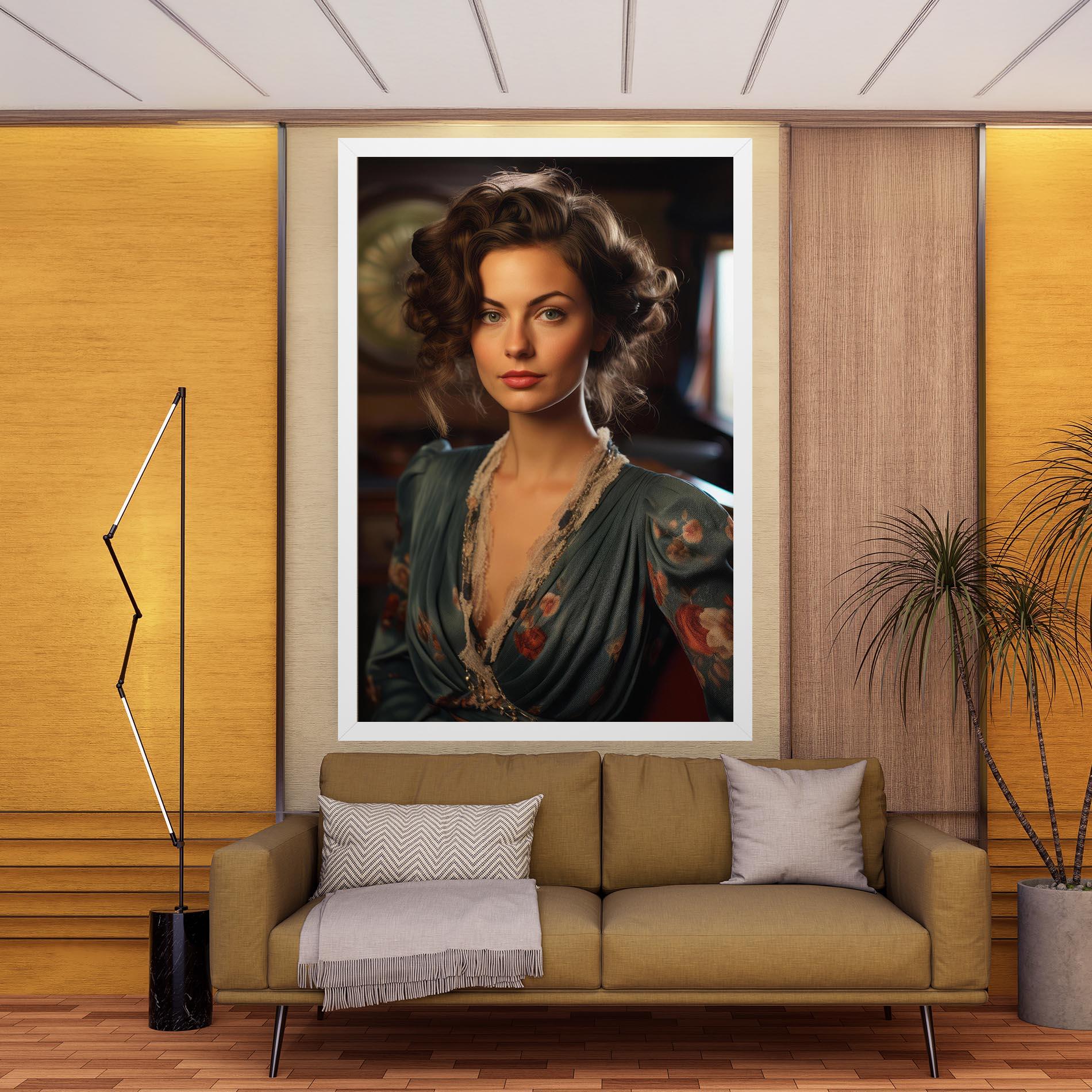 Leinwandbild Pink Flowers Dress mockup 9