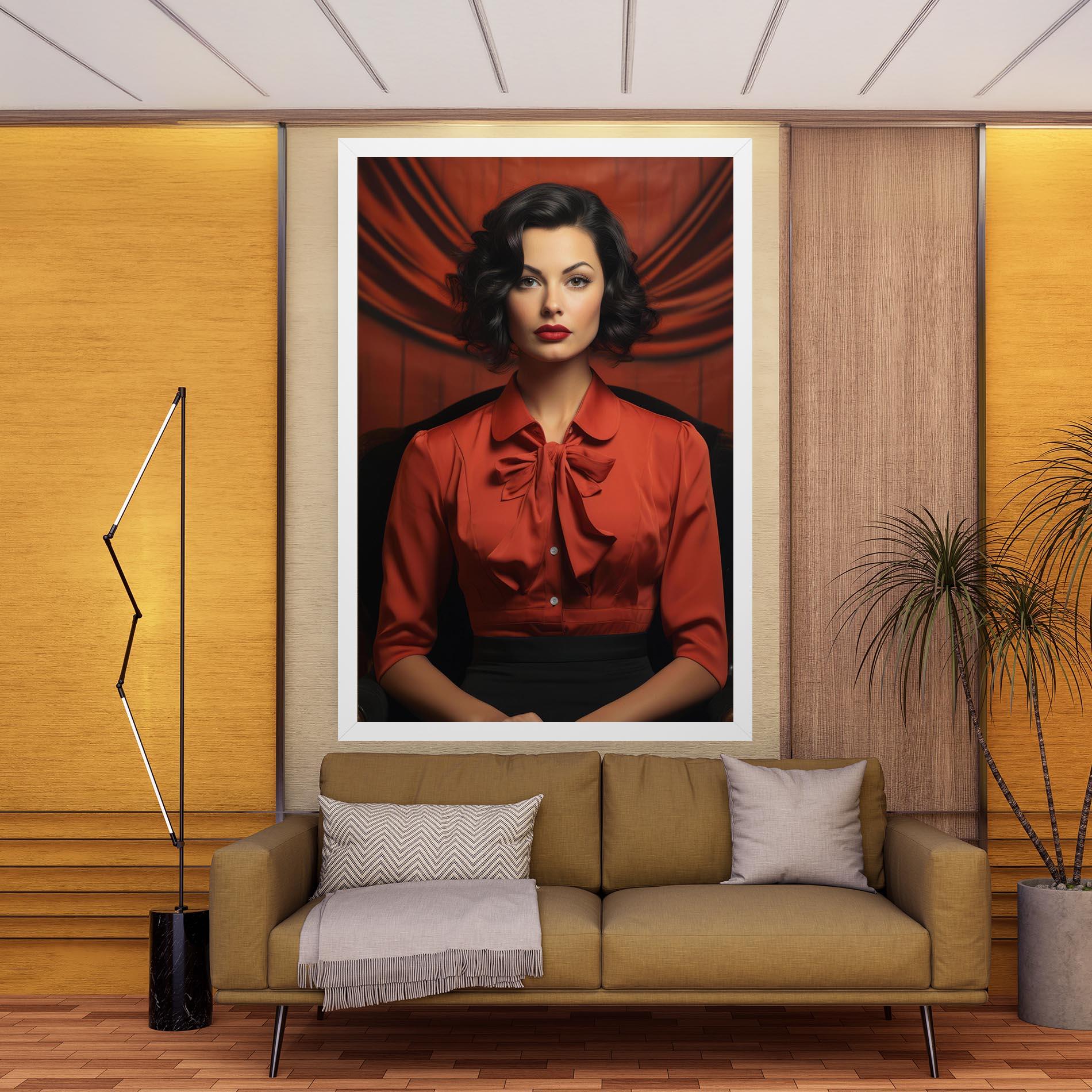 Leinwandbild Pretty Red Blouse mockup 9