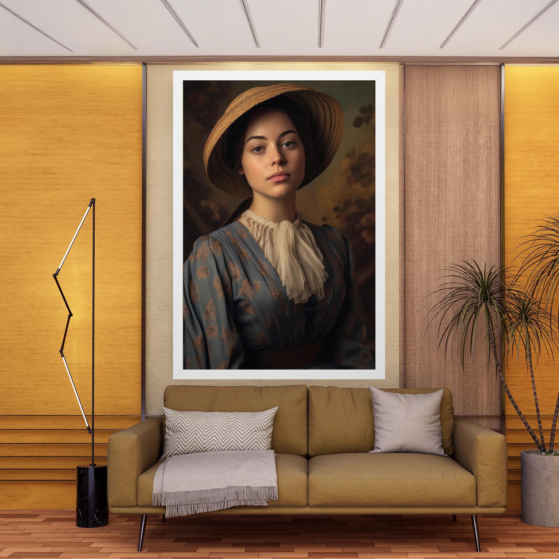 Leinwandbild Vintage Blue Dress mockup 9