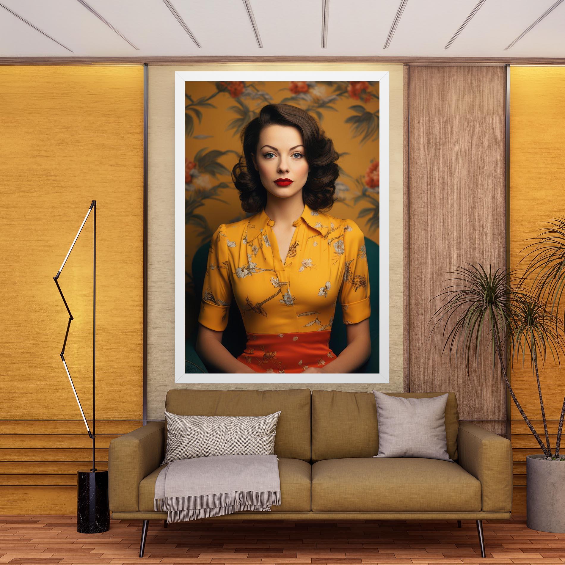 Leinwandbild Yellow Red Dress mockup 9