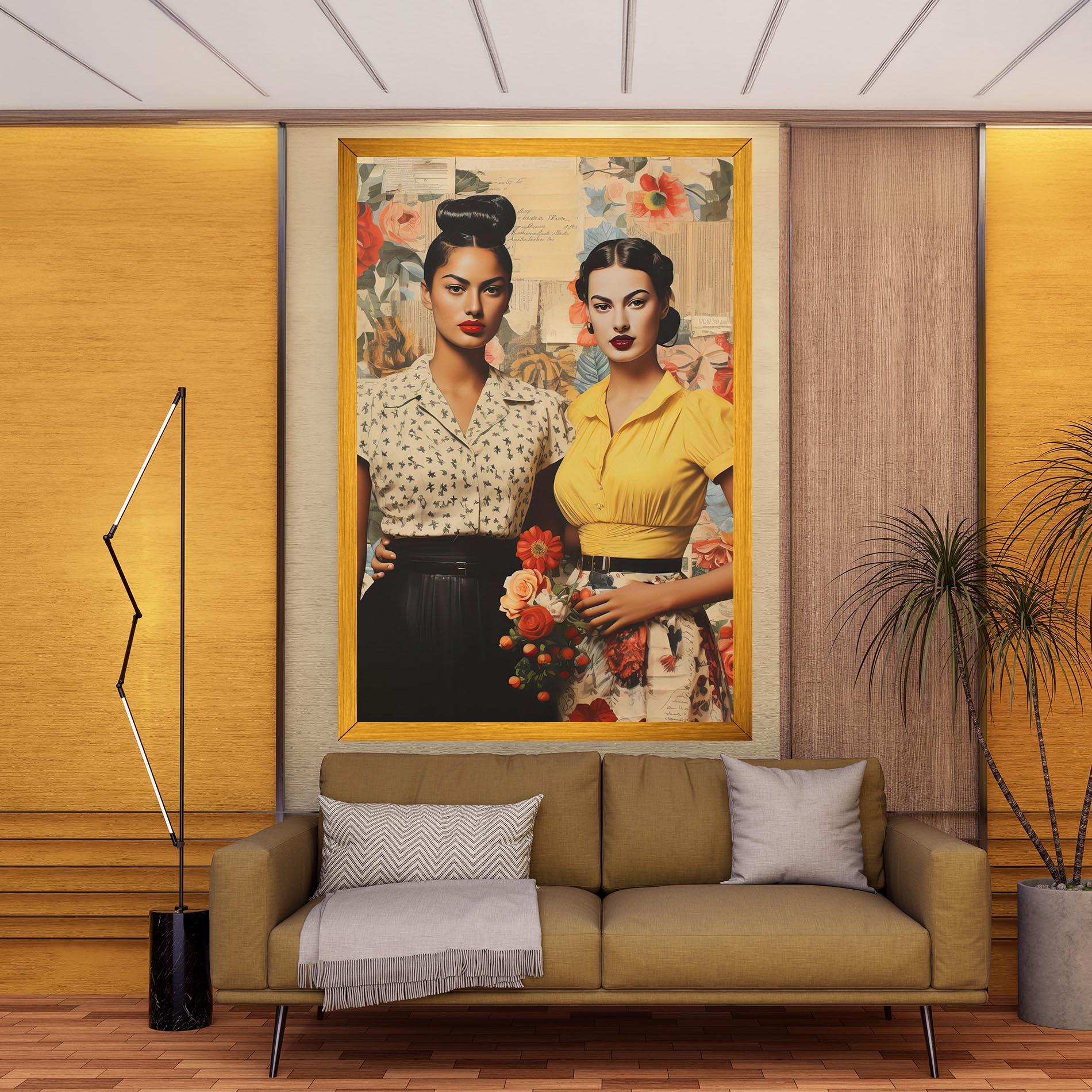 Leinwandbild Friendship Vintage Power mockup 9