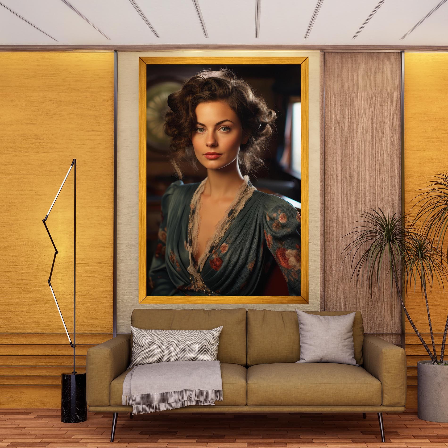 Pink Flowers Dress mockup 9