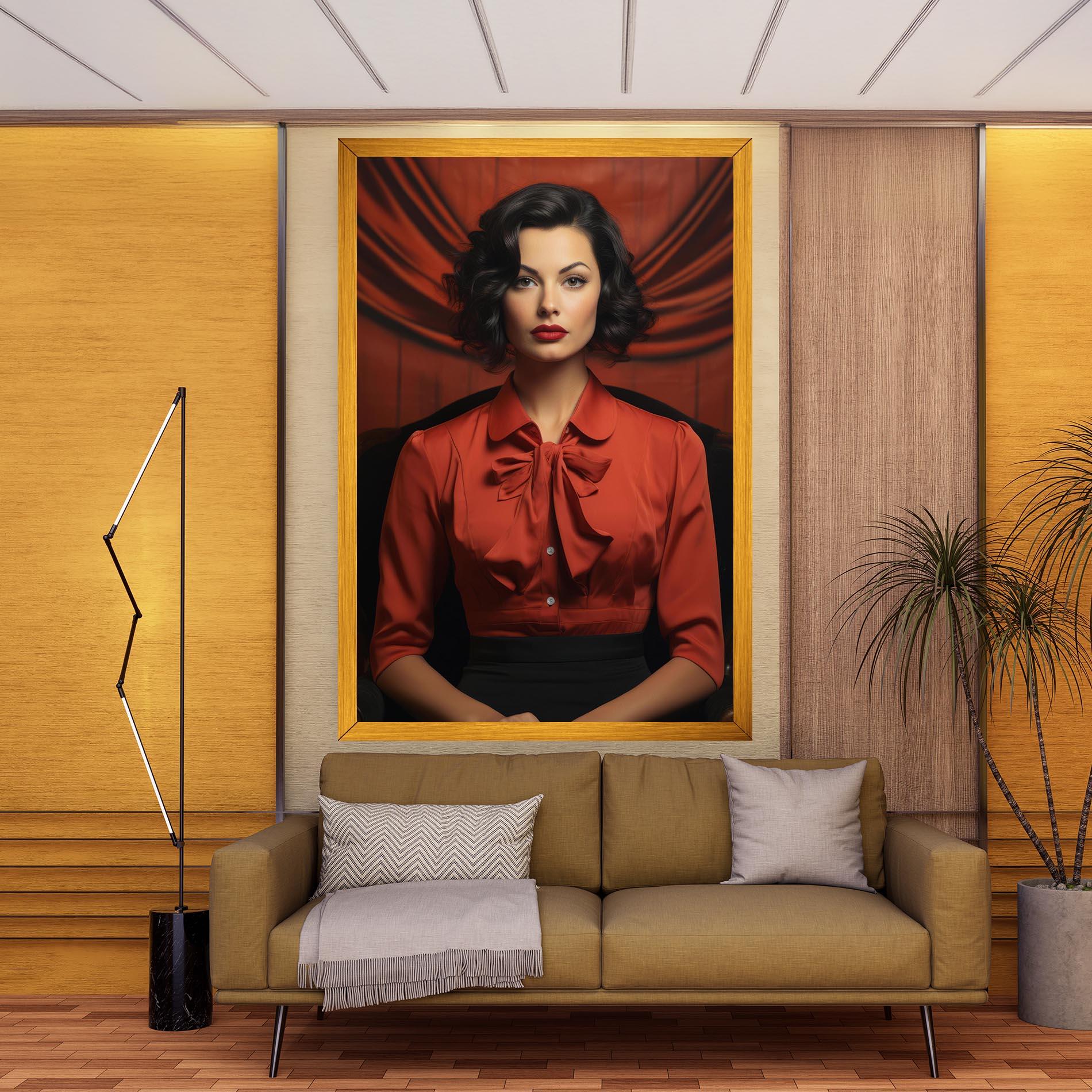 Leinwandbild Pretty Red Blouse mockup 9