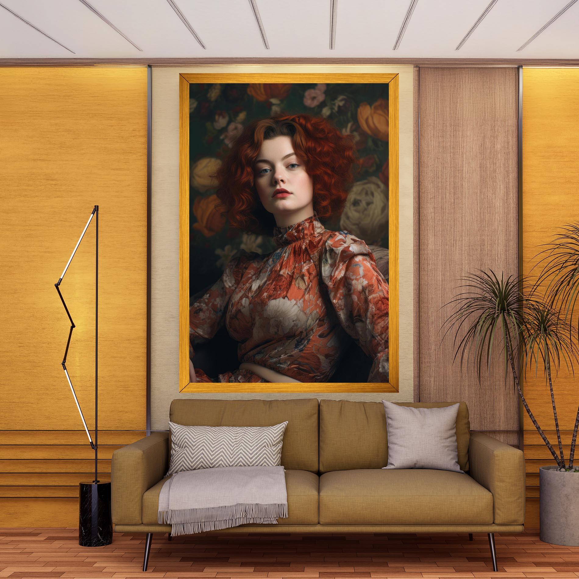 Leinwandbild Red Vintage Hair mockup 9