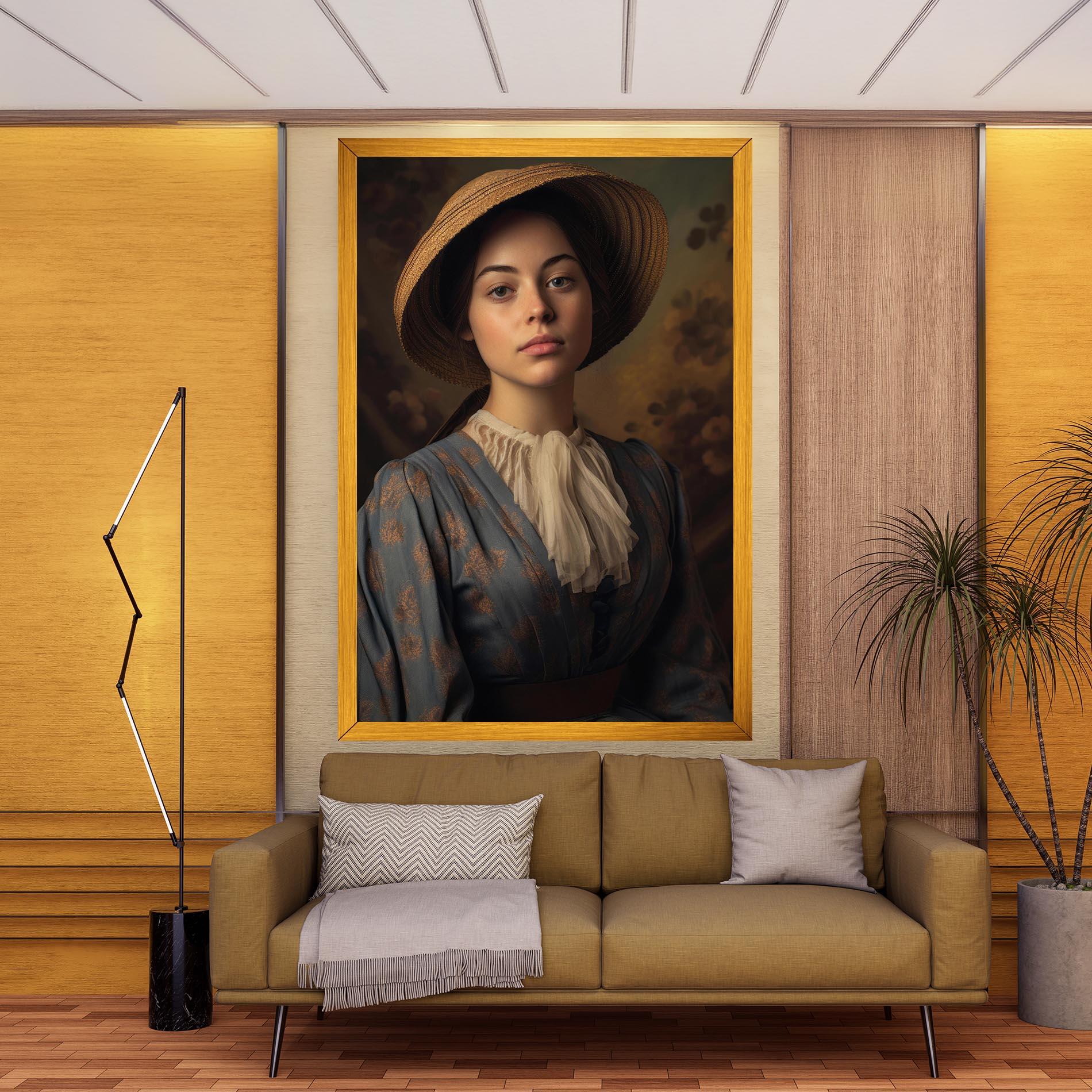 Leinwandbild Vintage Blue Dress mockup 9