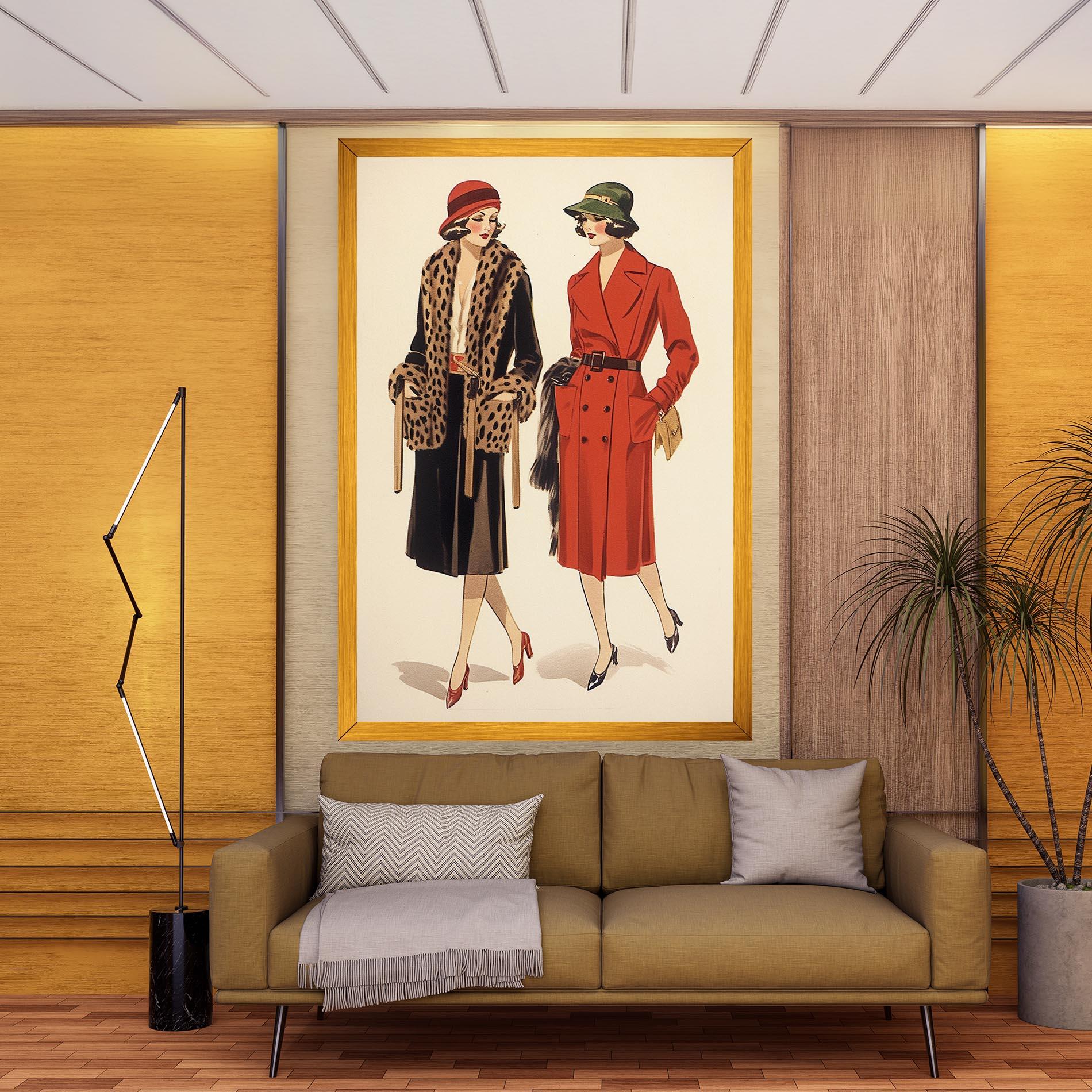 Leinwandbild Vintage Side By Side mockup 9