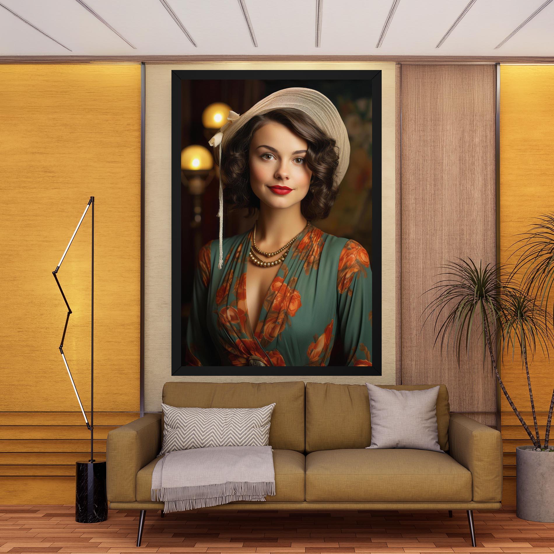 Leinwandbild Green Orange Blouse mockup 9