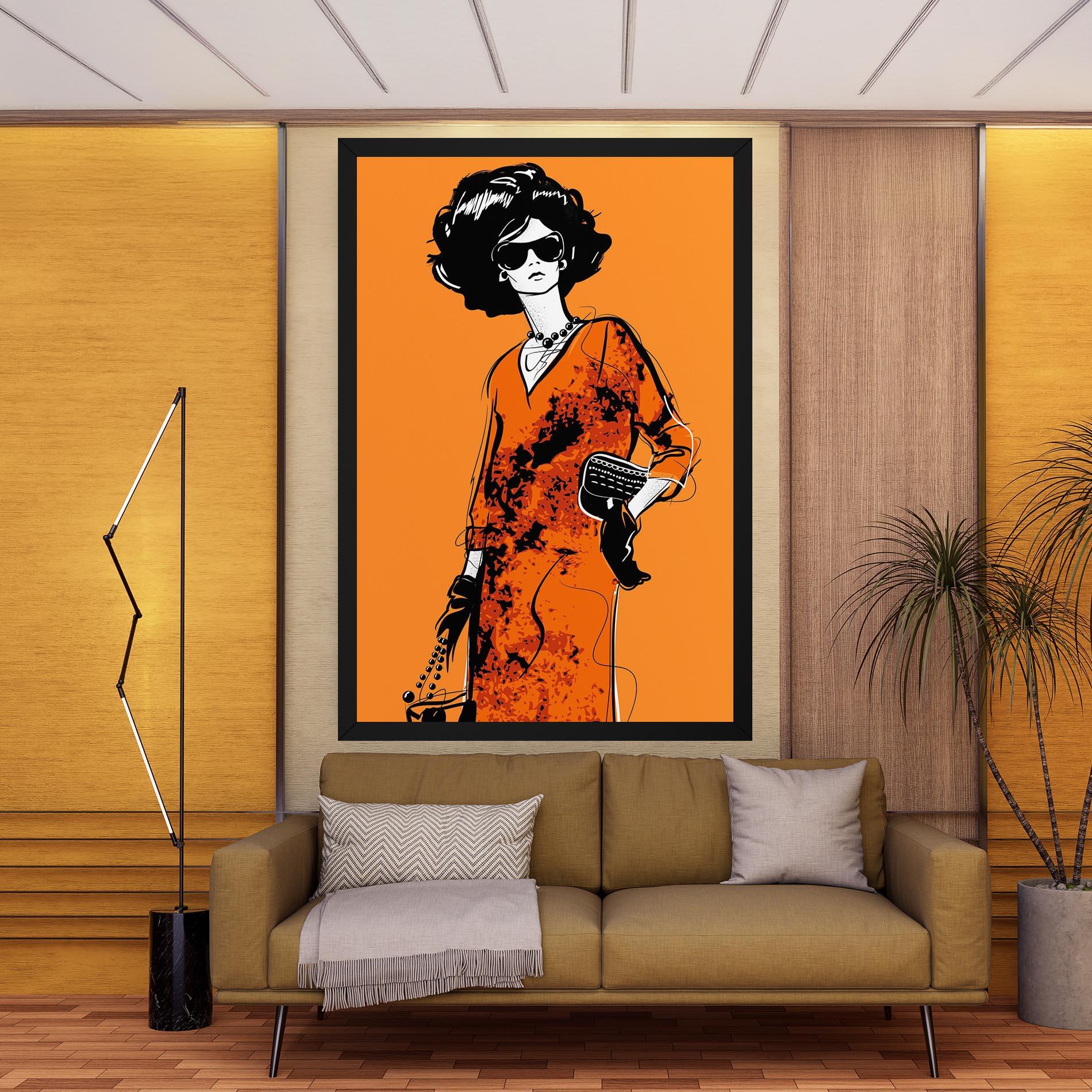 Leinwandbild Old Orange Dress mockup 9