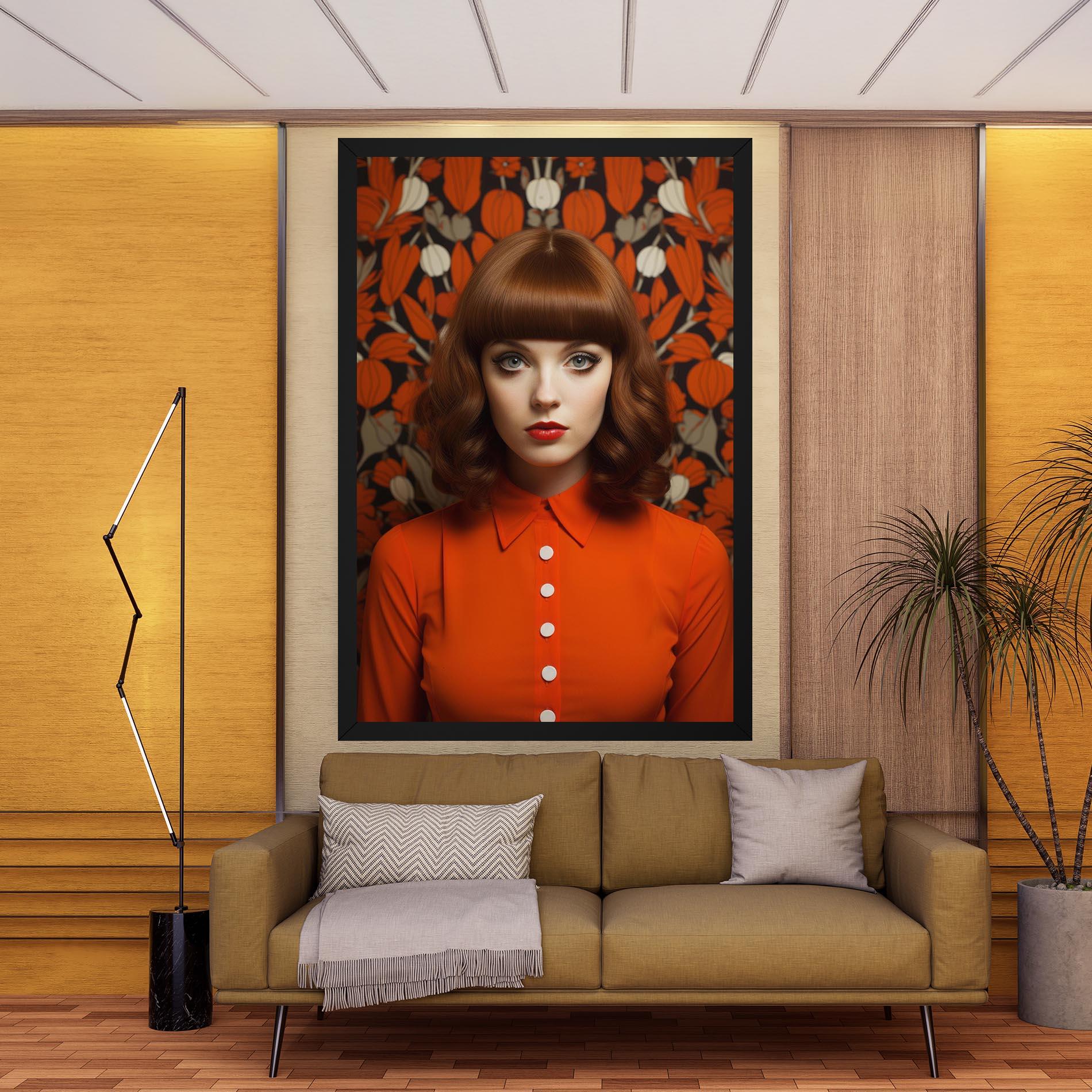 Leinwandbild Orange Blouse Woman mockup 9