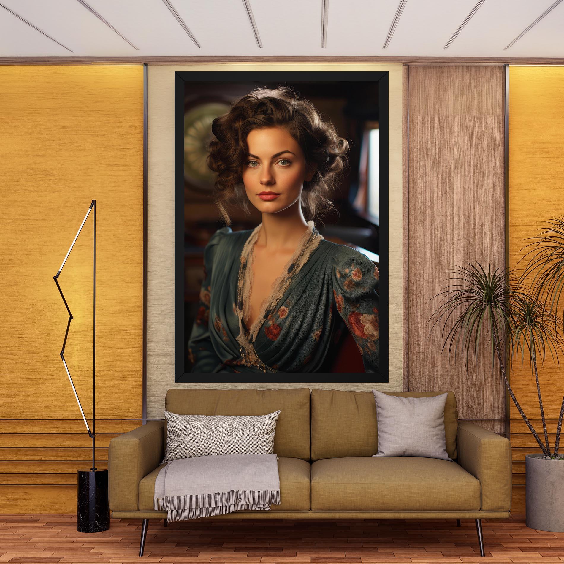 Leinwandbild Pink Flowers Dress mockup 9