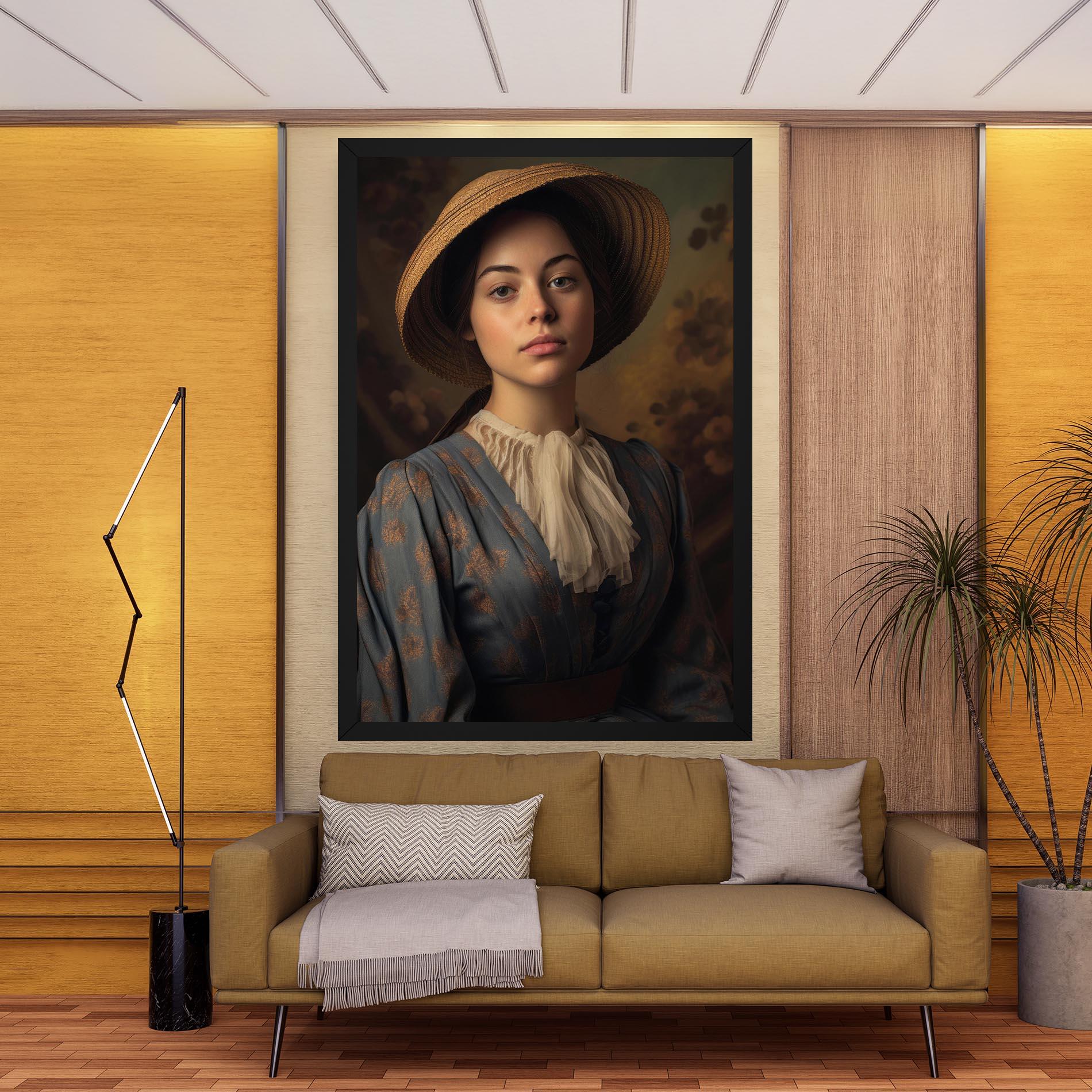 Leinwandbild Vintage Blue Dress mockup 9