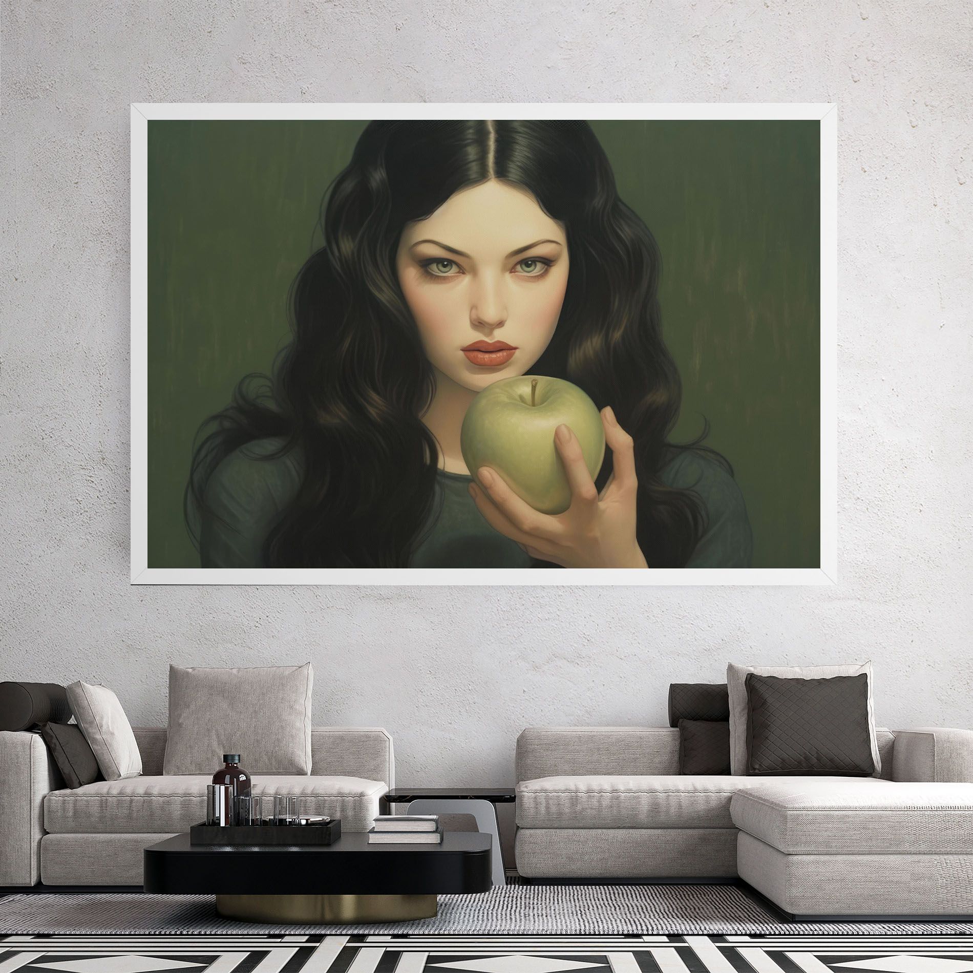 Green Apple Painting mockup 2