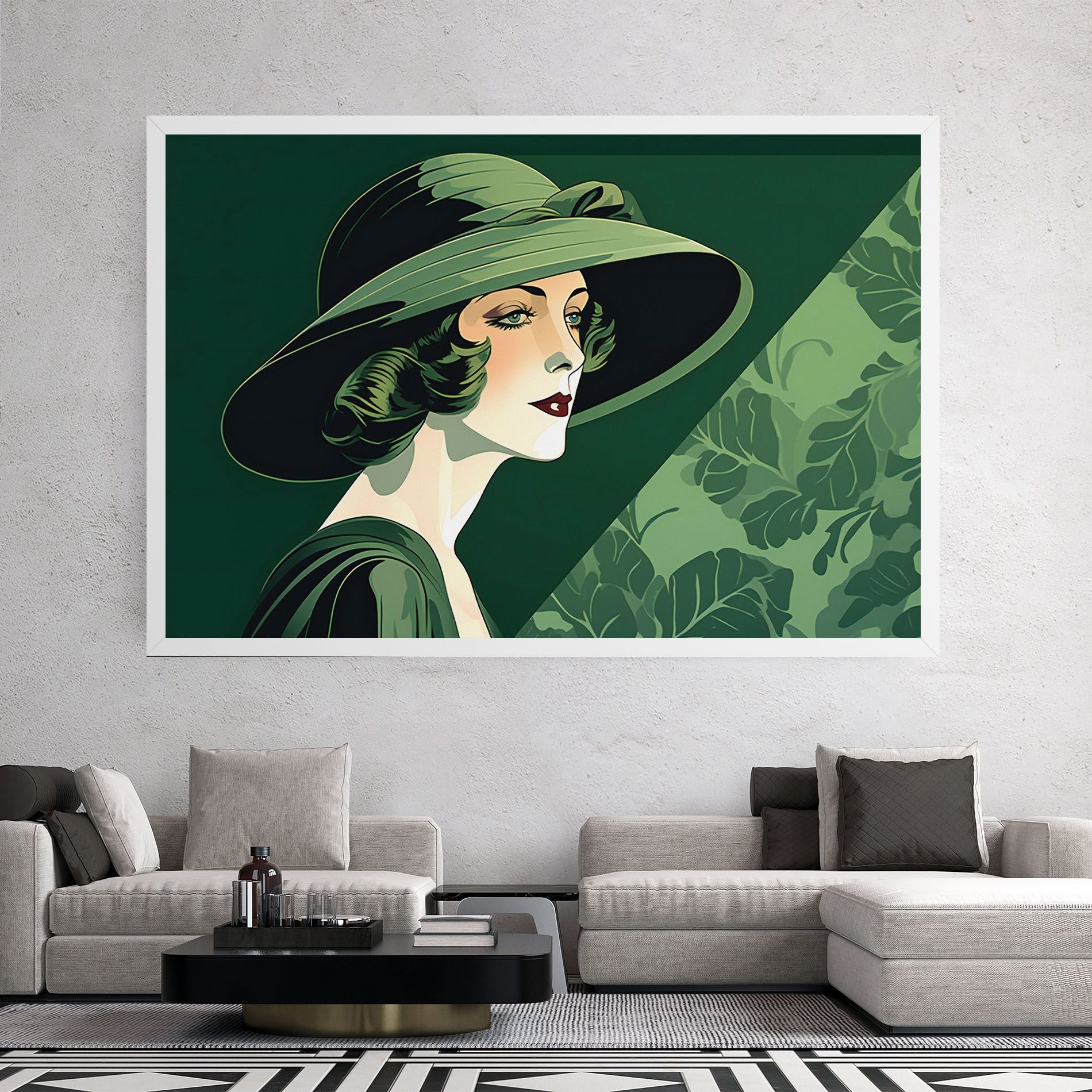 Green Woman Painting mockup 2