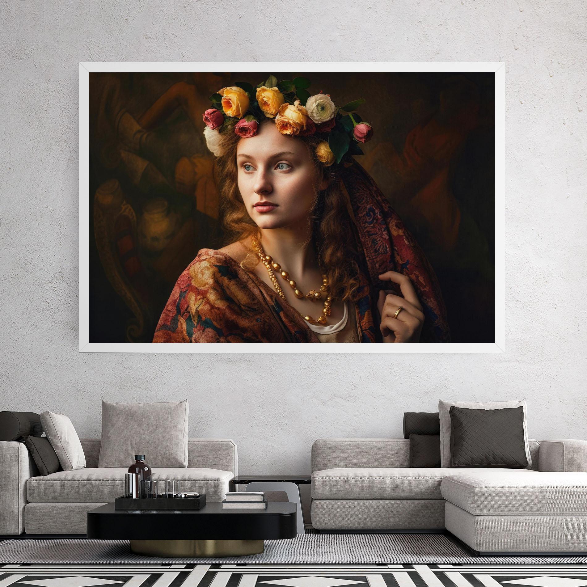 Leinwandbild Renaissance Woman mockup 2