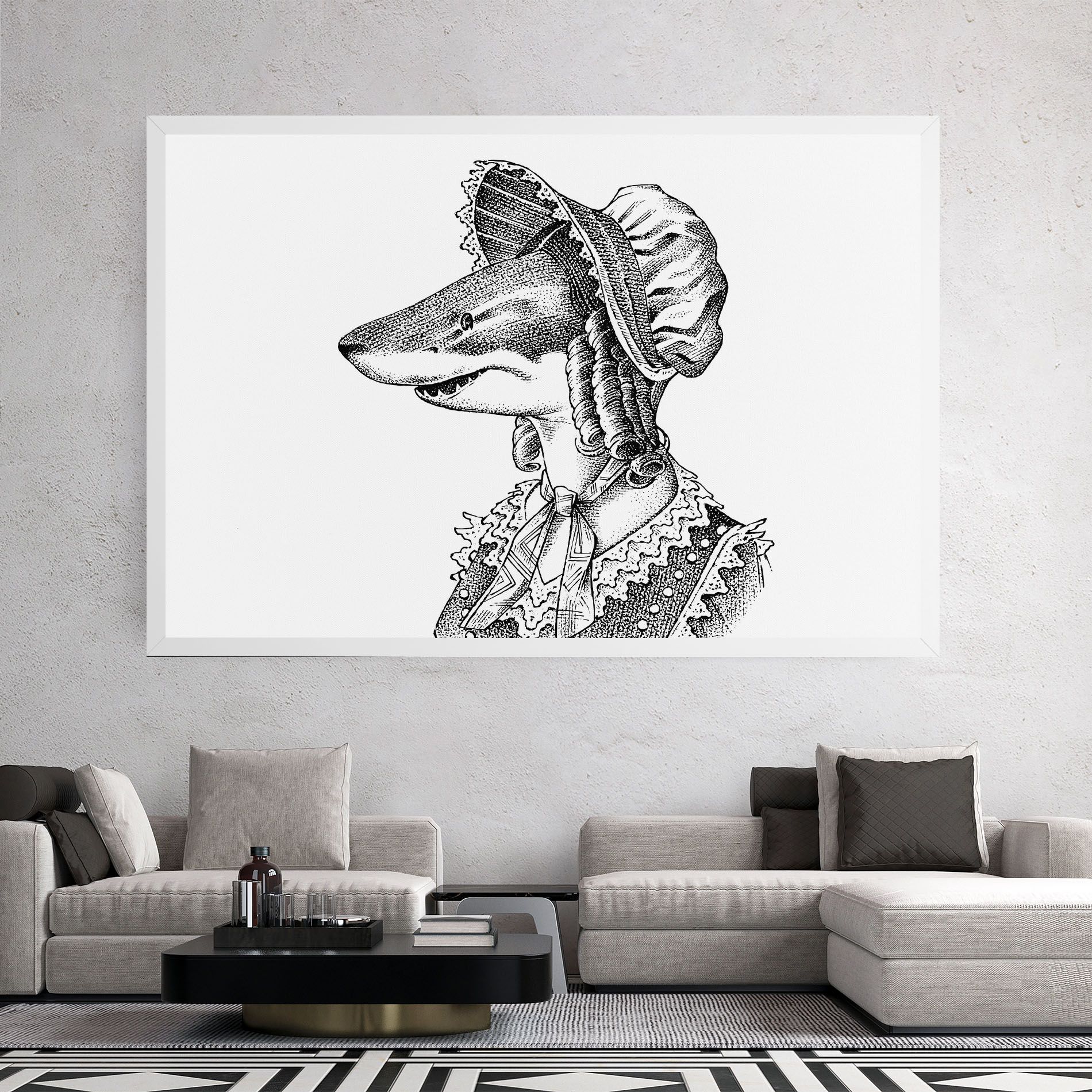 Vintage Shark mockup 2