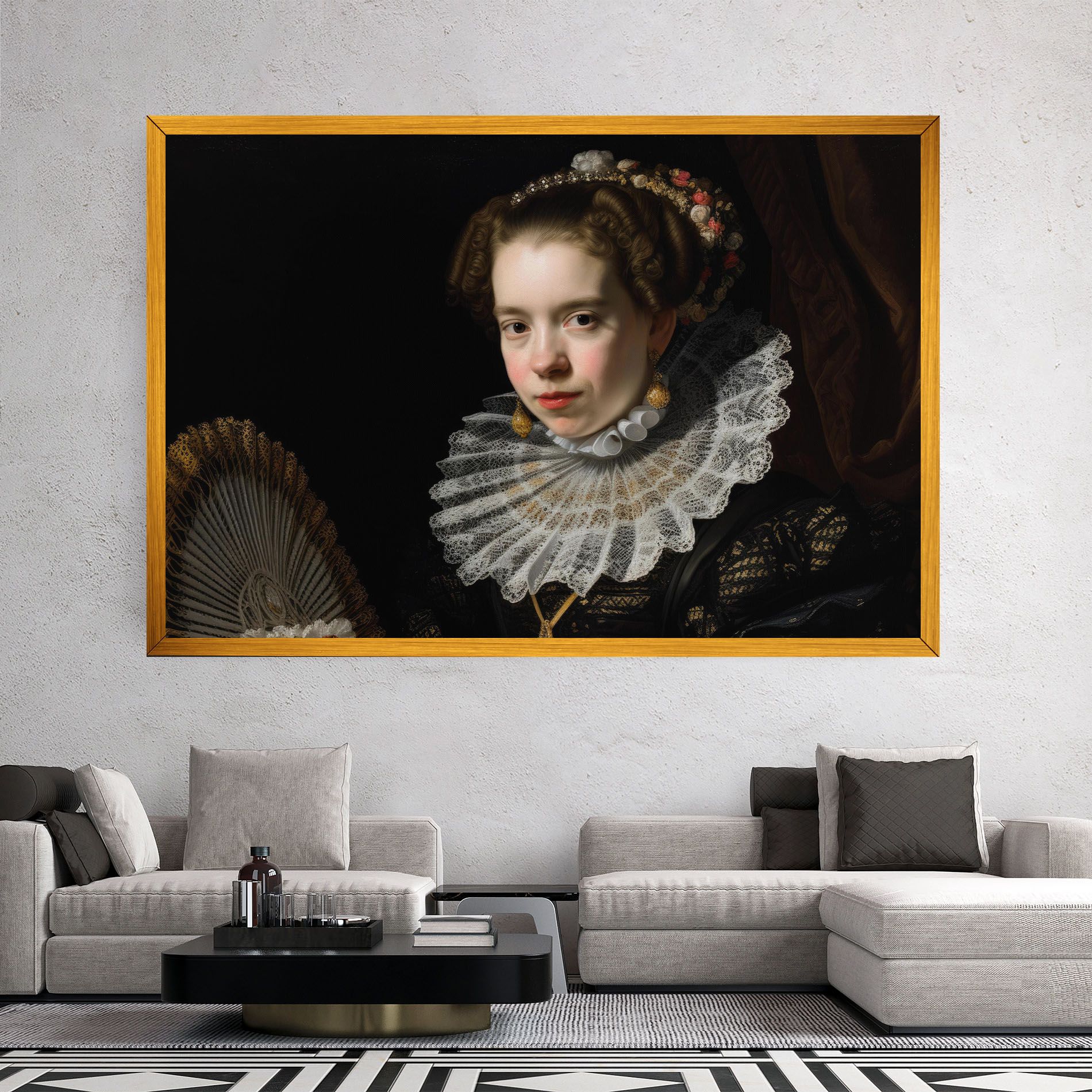 Baroque Lady Portrait mockup 2
