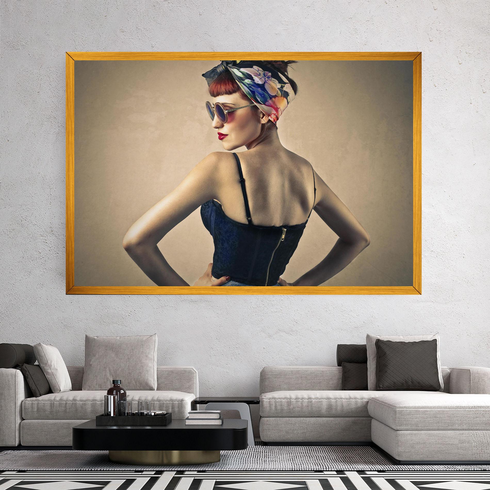 Leinwandbild Pin Up Girl mockup 2