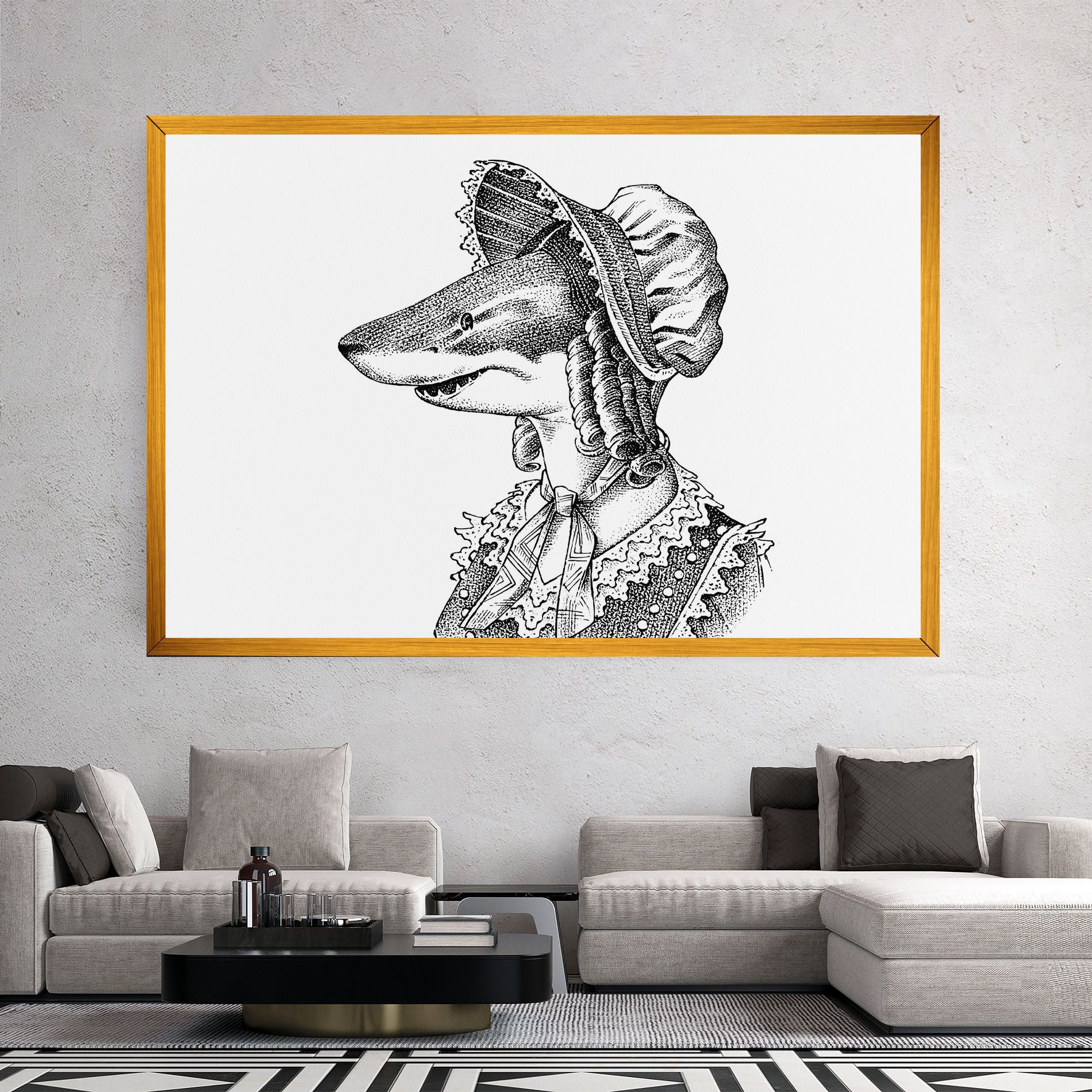 Vintage Shark mockup 2