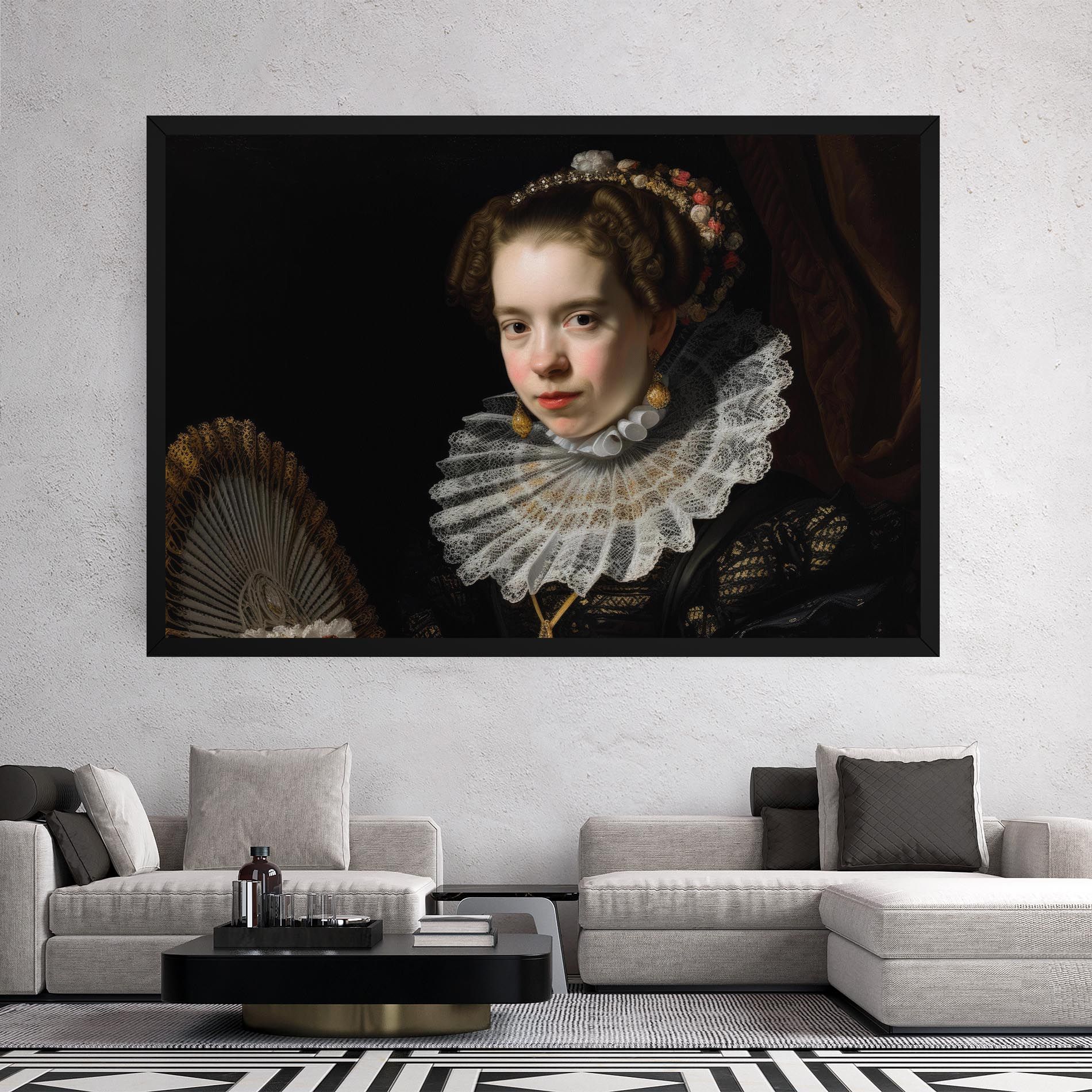 Baroque Lady Portrait mockup 2