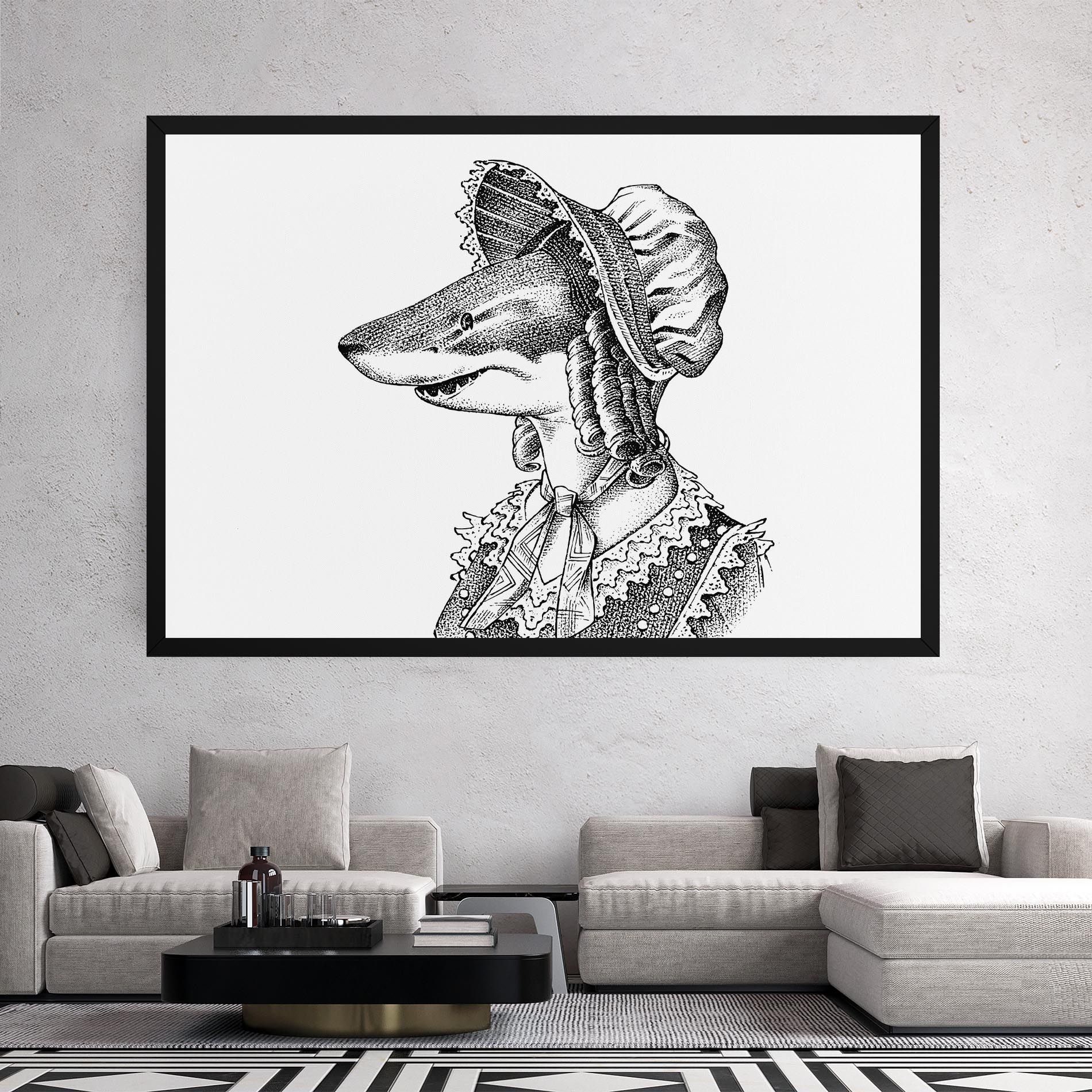 Vintage Shark mockup 2