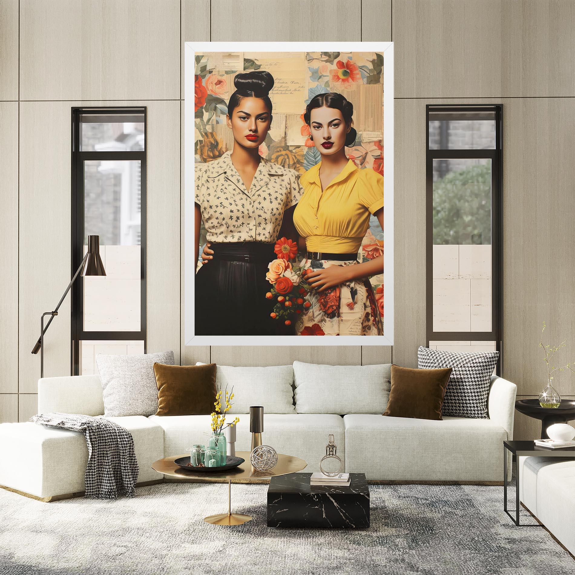 Leinwandbild Friendship Vintage Power mockup 2