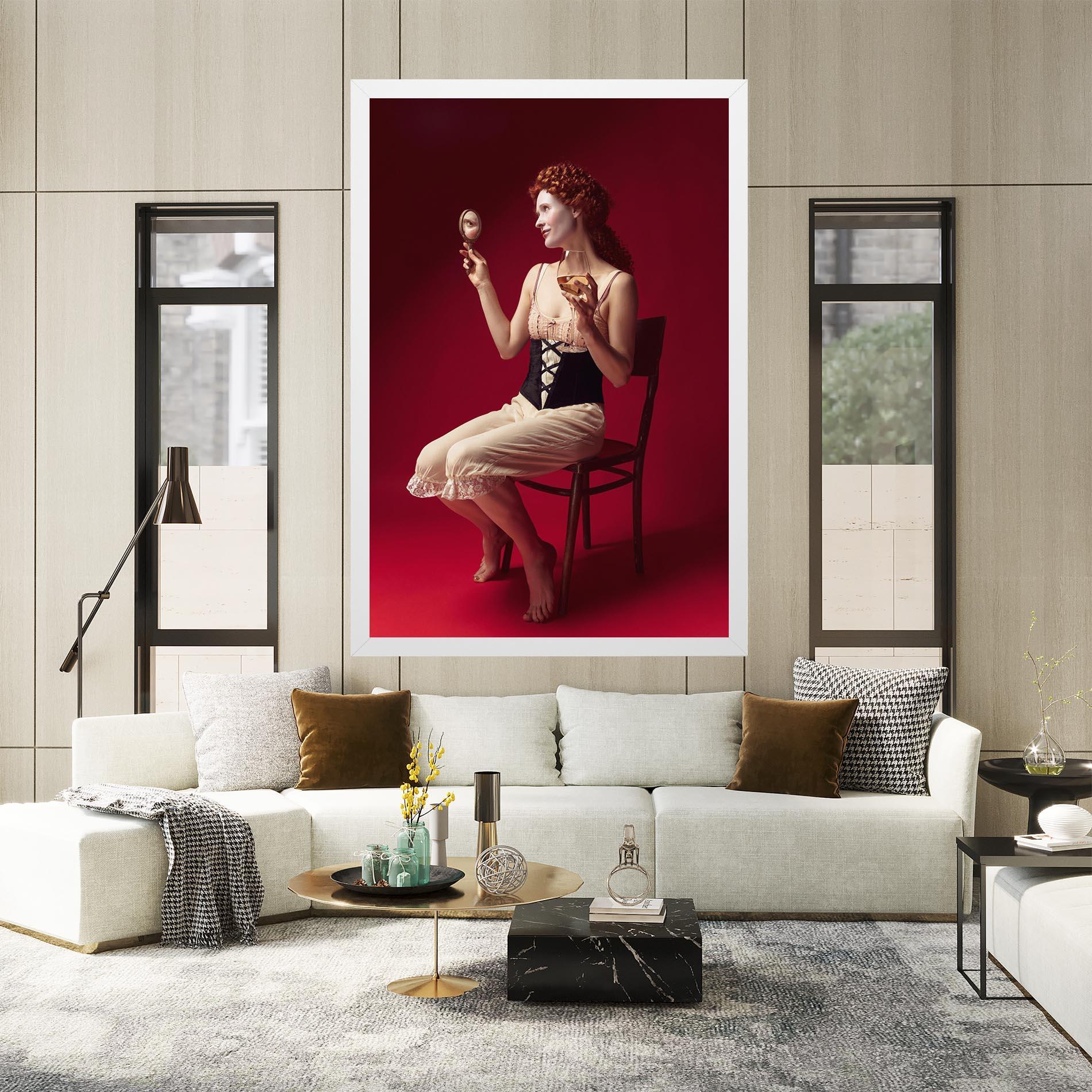 Leinwandbild Medieval Redhead Woman mockup 2