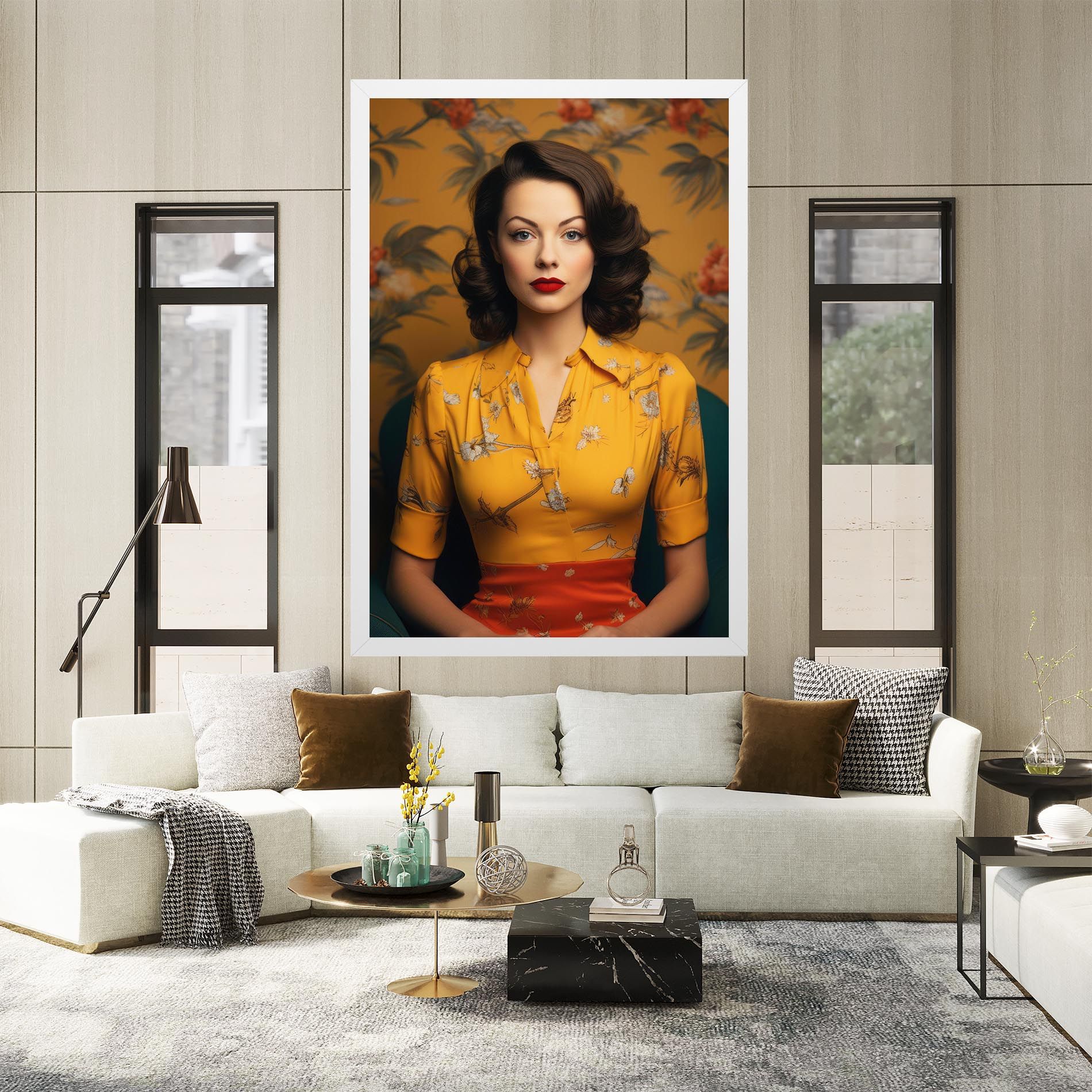 Yellow Red Dress mockup 2