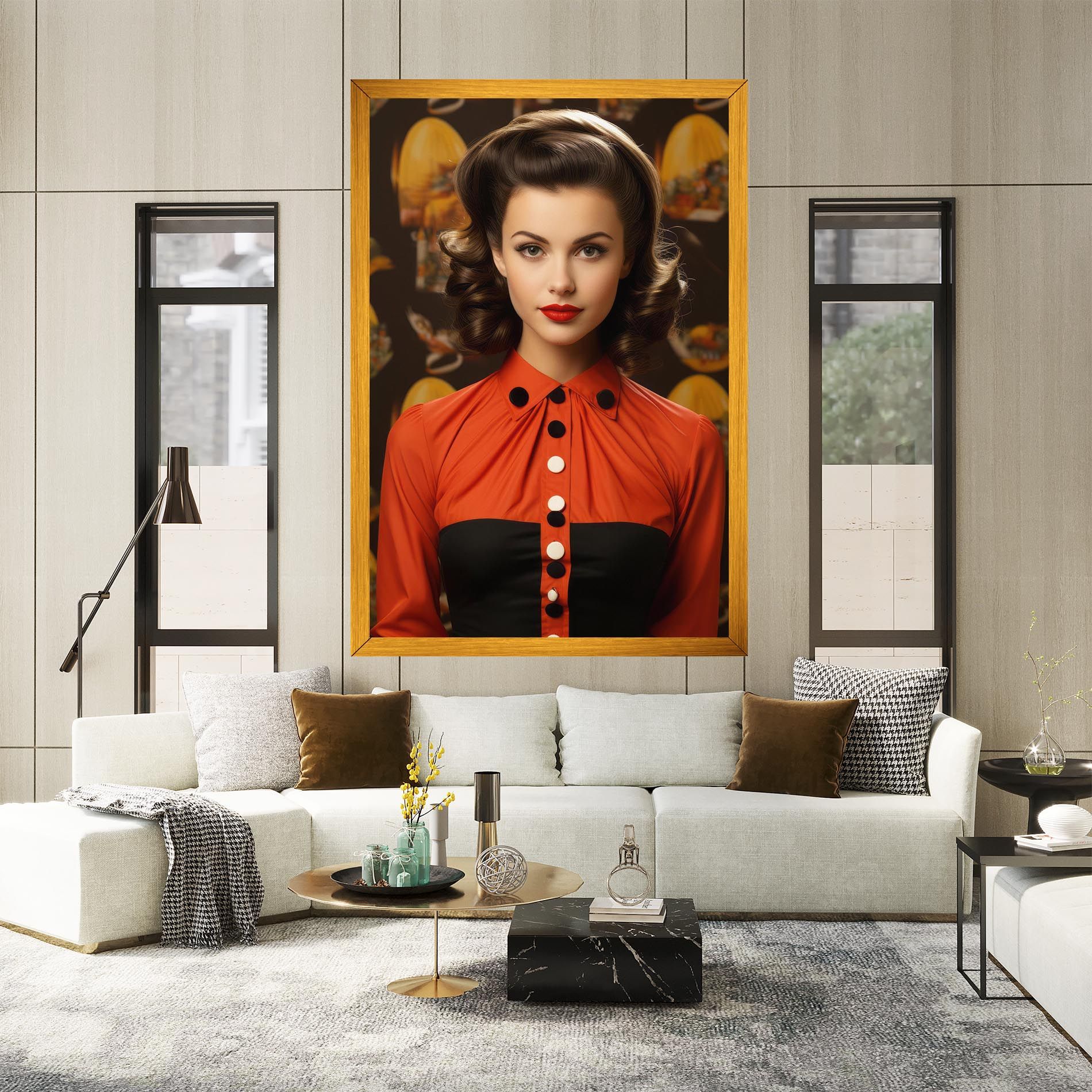 Vintage Red Black mockup 2