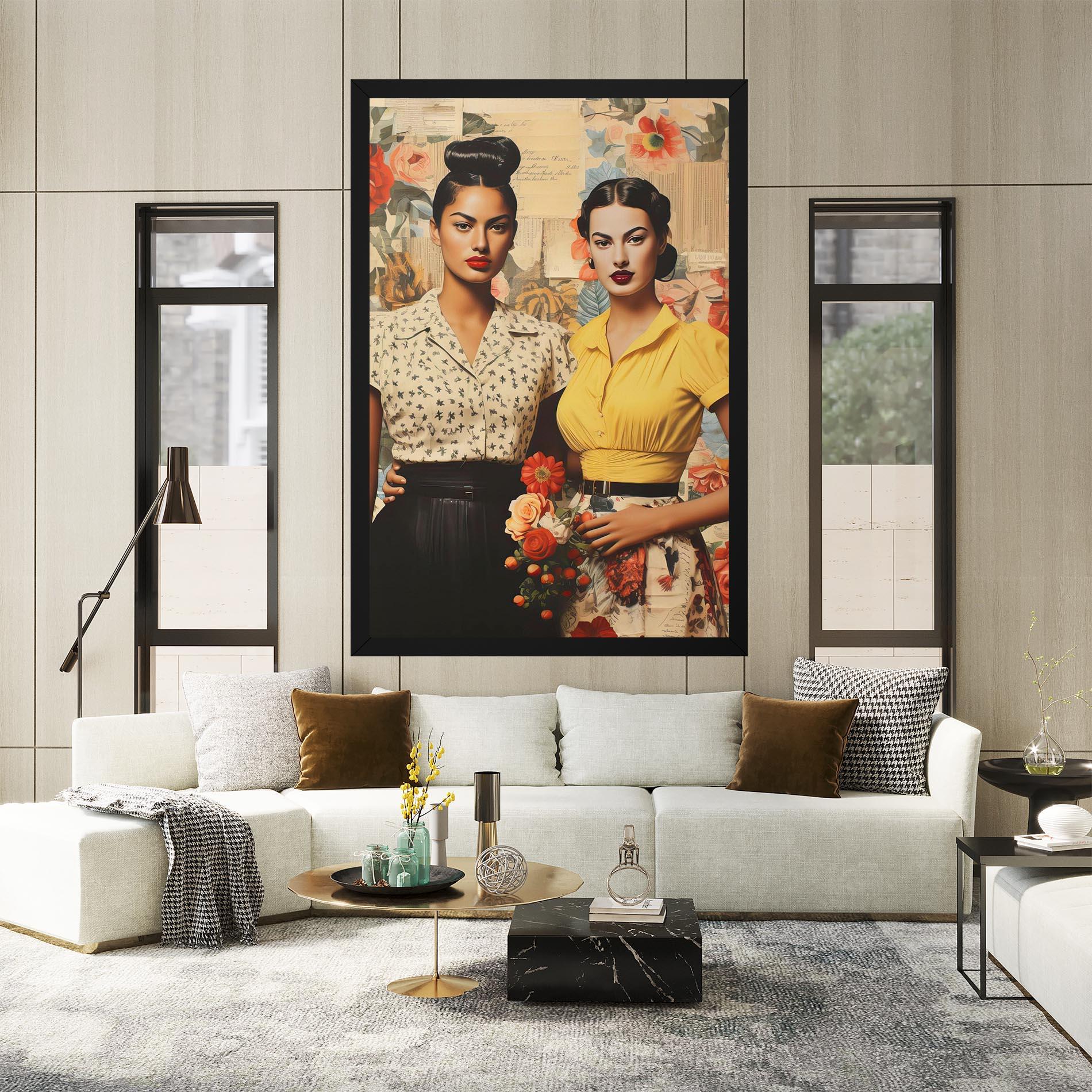 Leinwandbild Friendship Vintage Power mockup 2