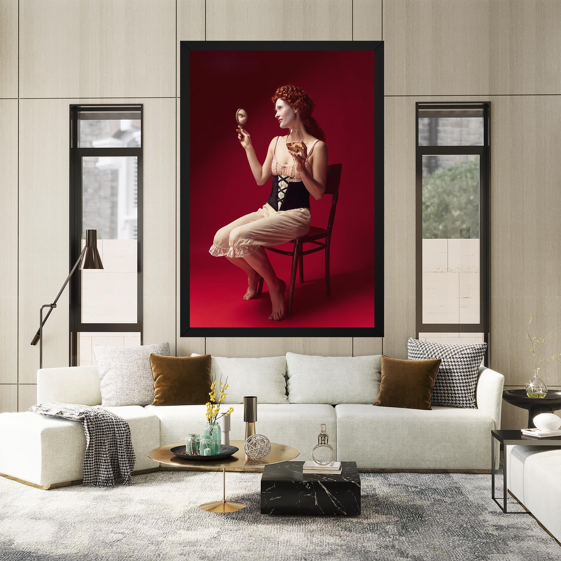 Leinwandbild Medieval Redhead Woman mockup 2