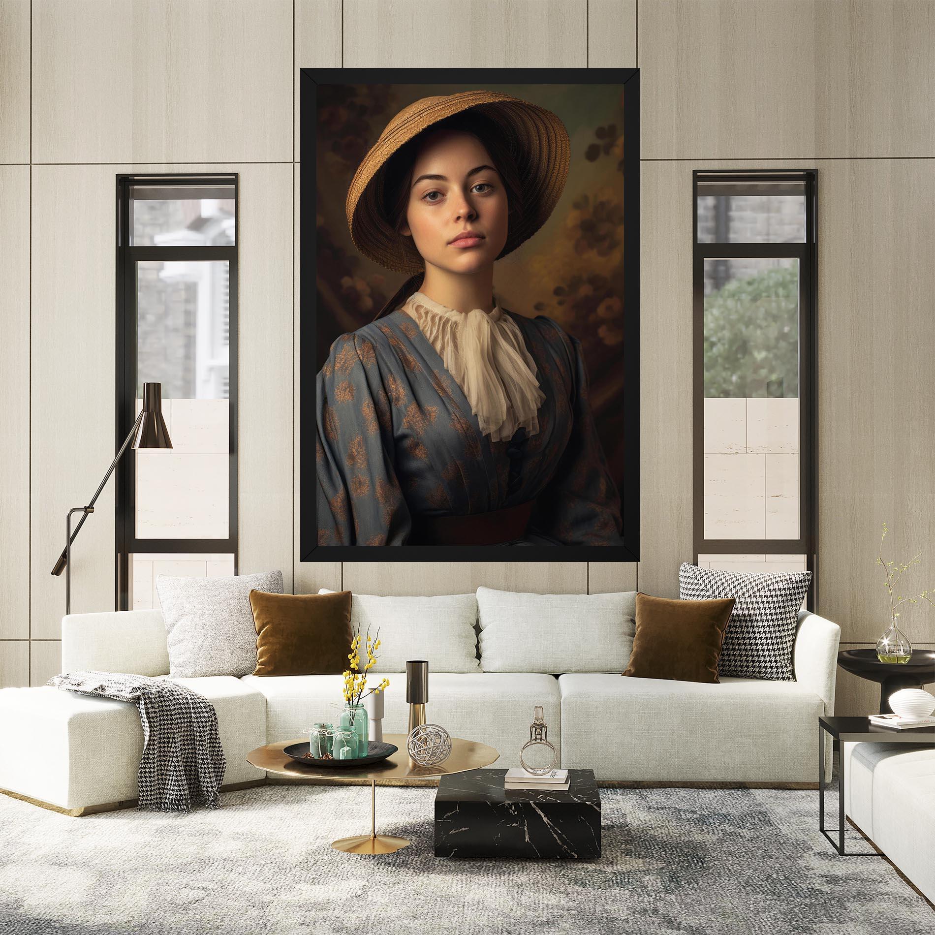 Leinwandbild Vintage Blue Dress mockup 2