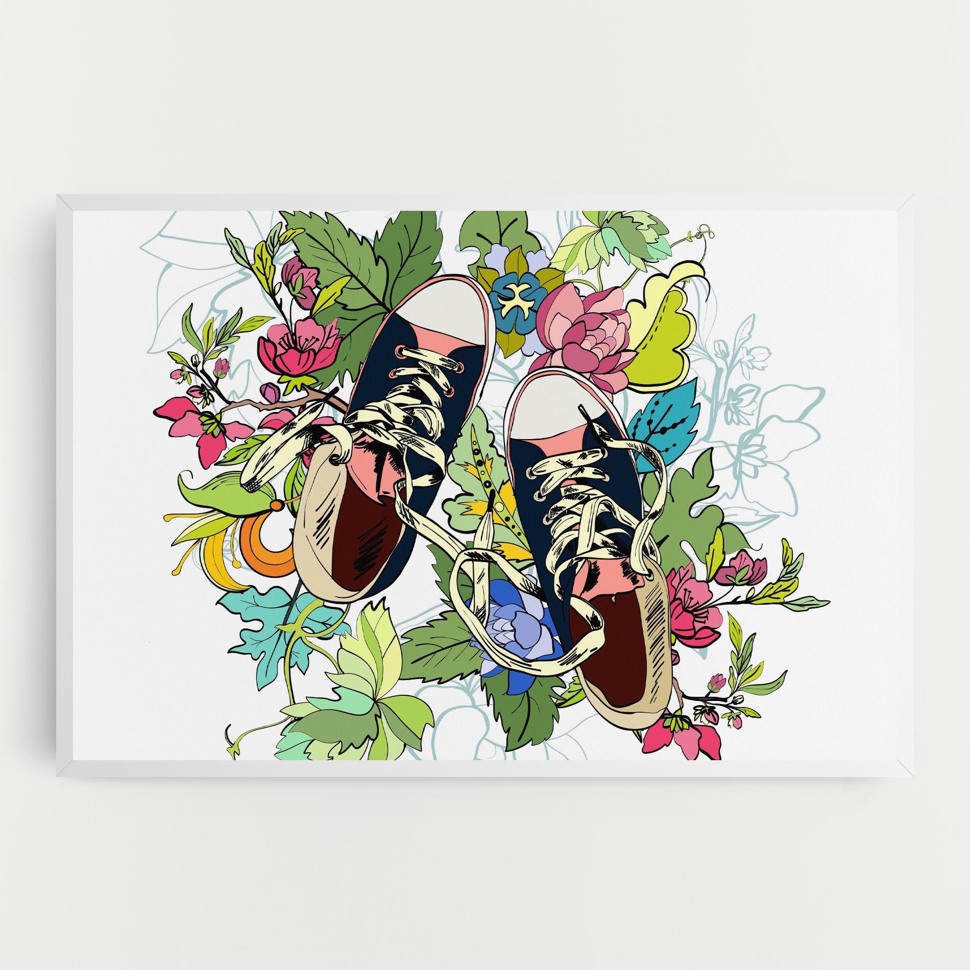 Leinwandbild Flower Shoes mockup 0
