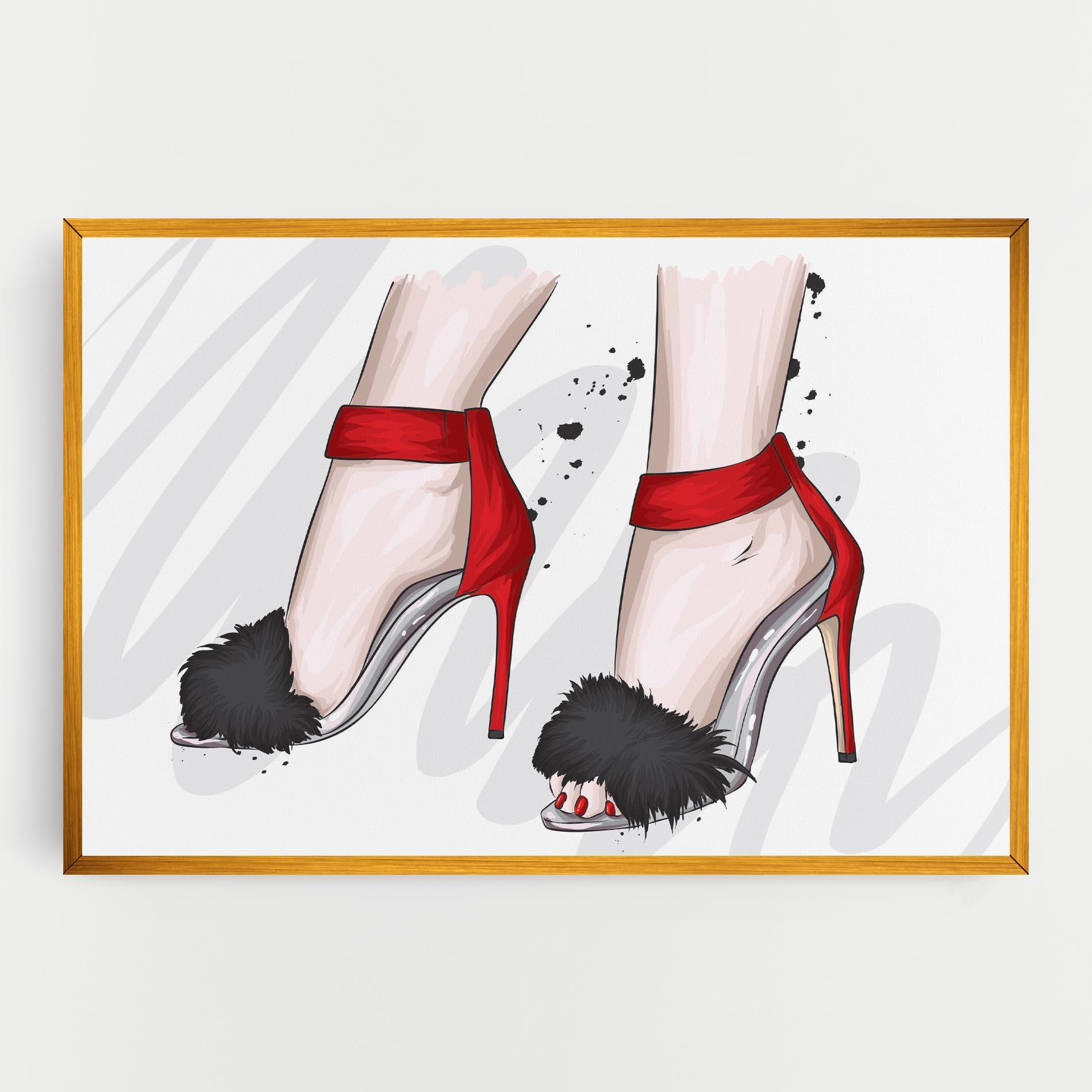Leinwandbild Black Red Heels mockup 0