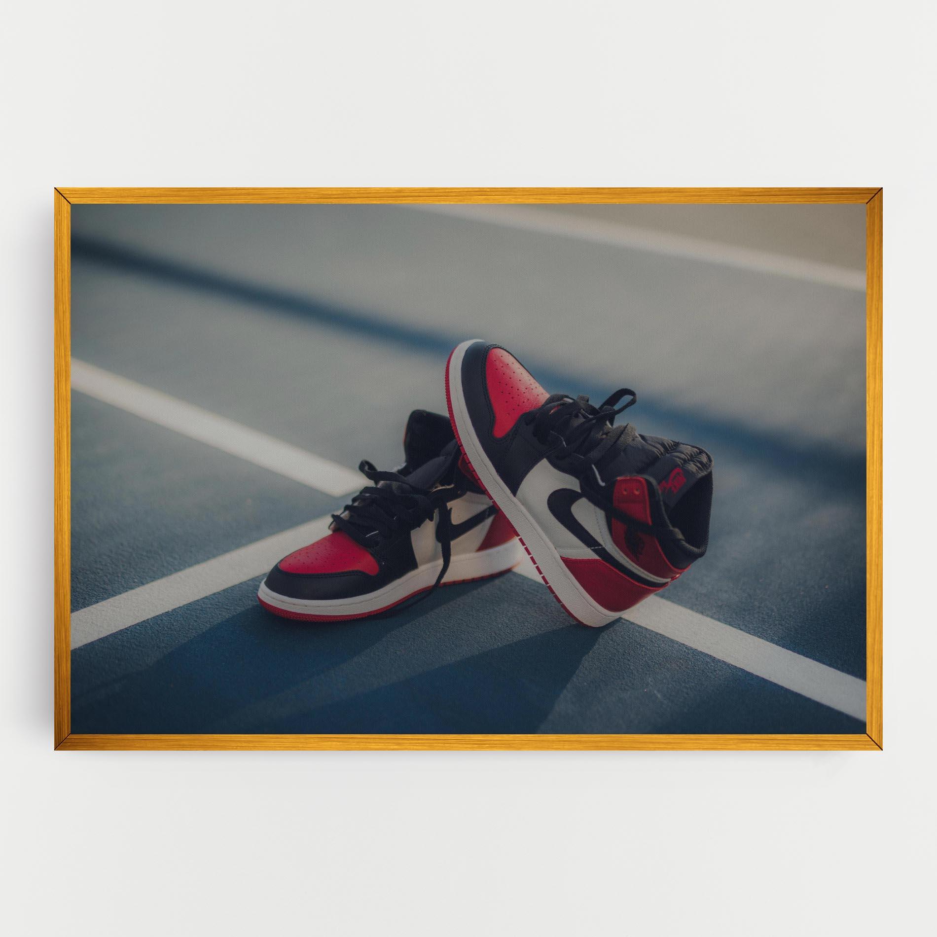 Leinwandbild Cool Nike Red Jordan Air mockup 0