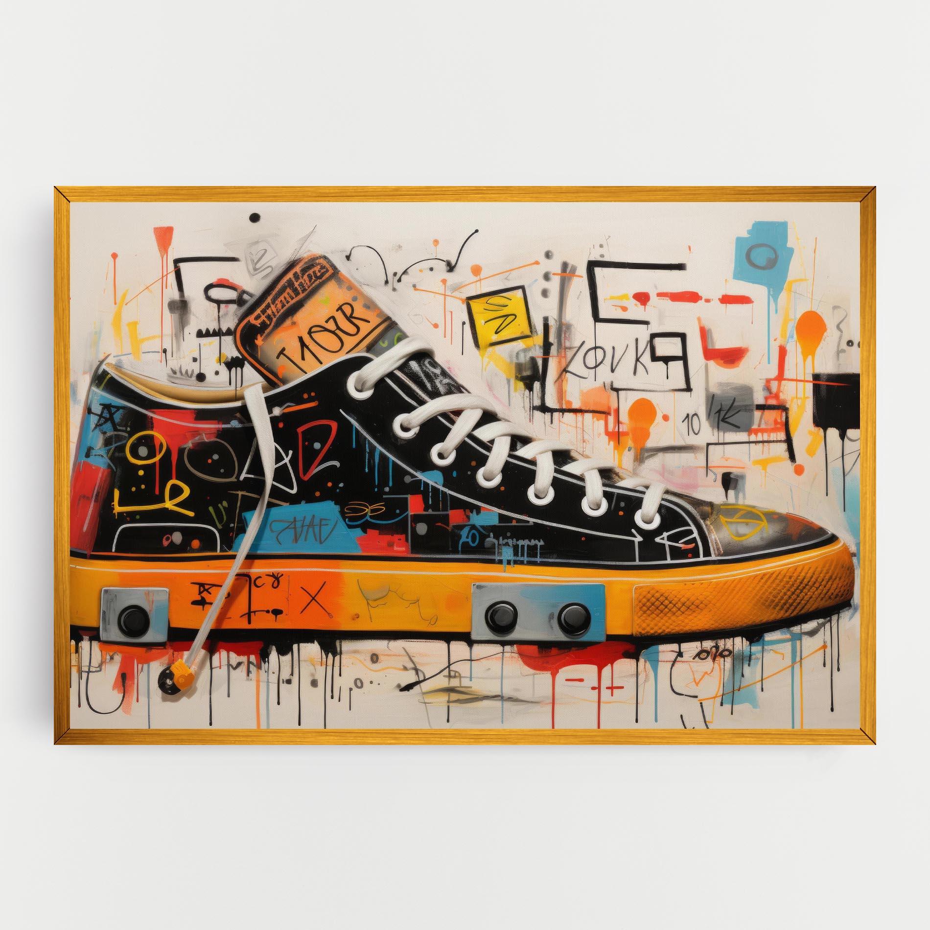 Leinwandbild Teenager Sneakers mockup 0