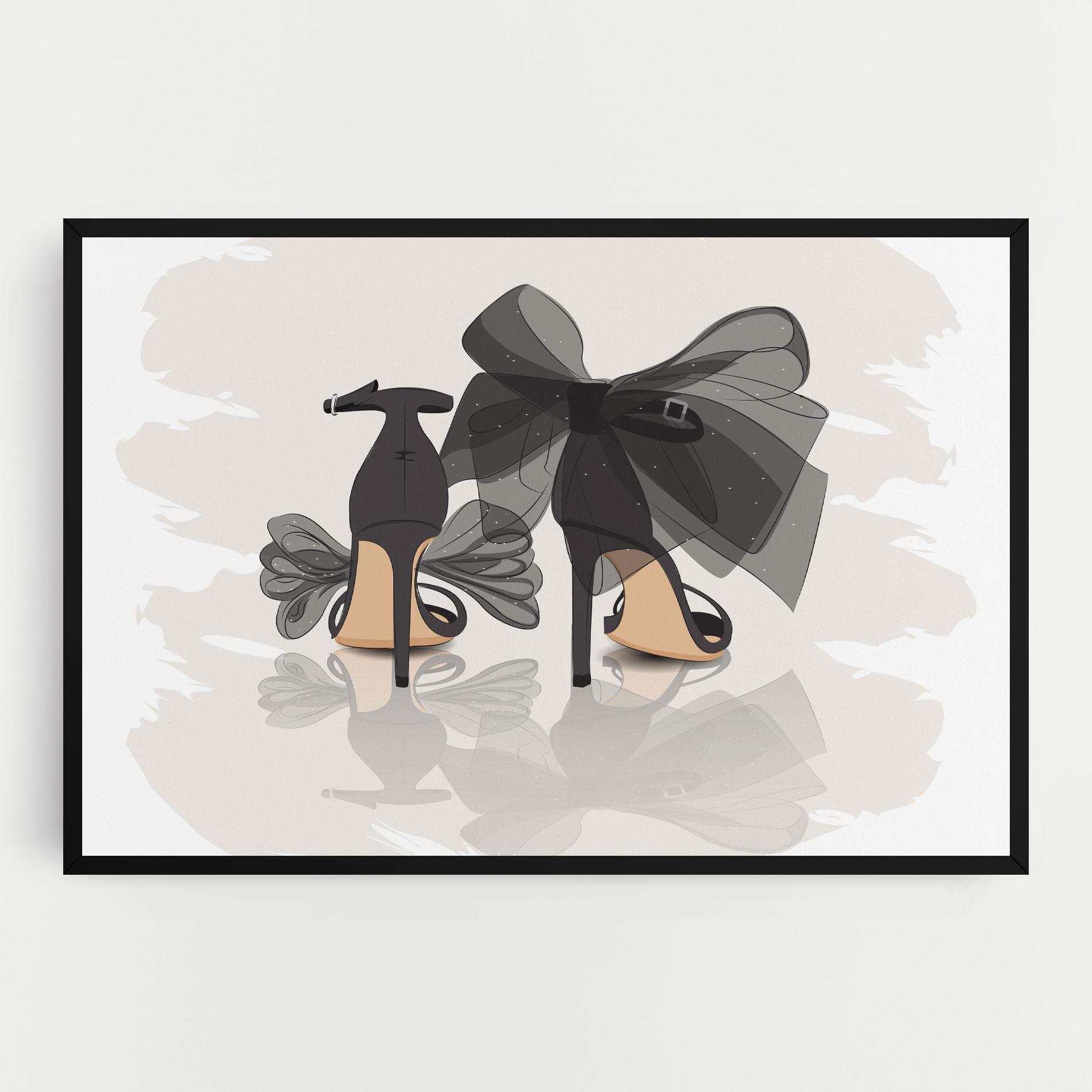 Leinwandbild Black Bow Heels mockup 0