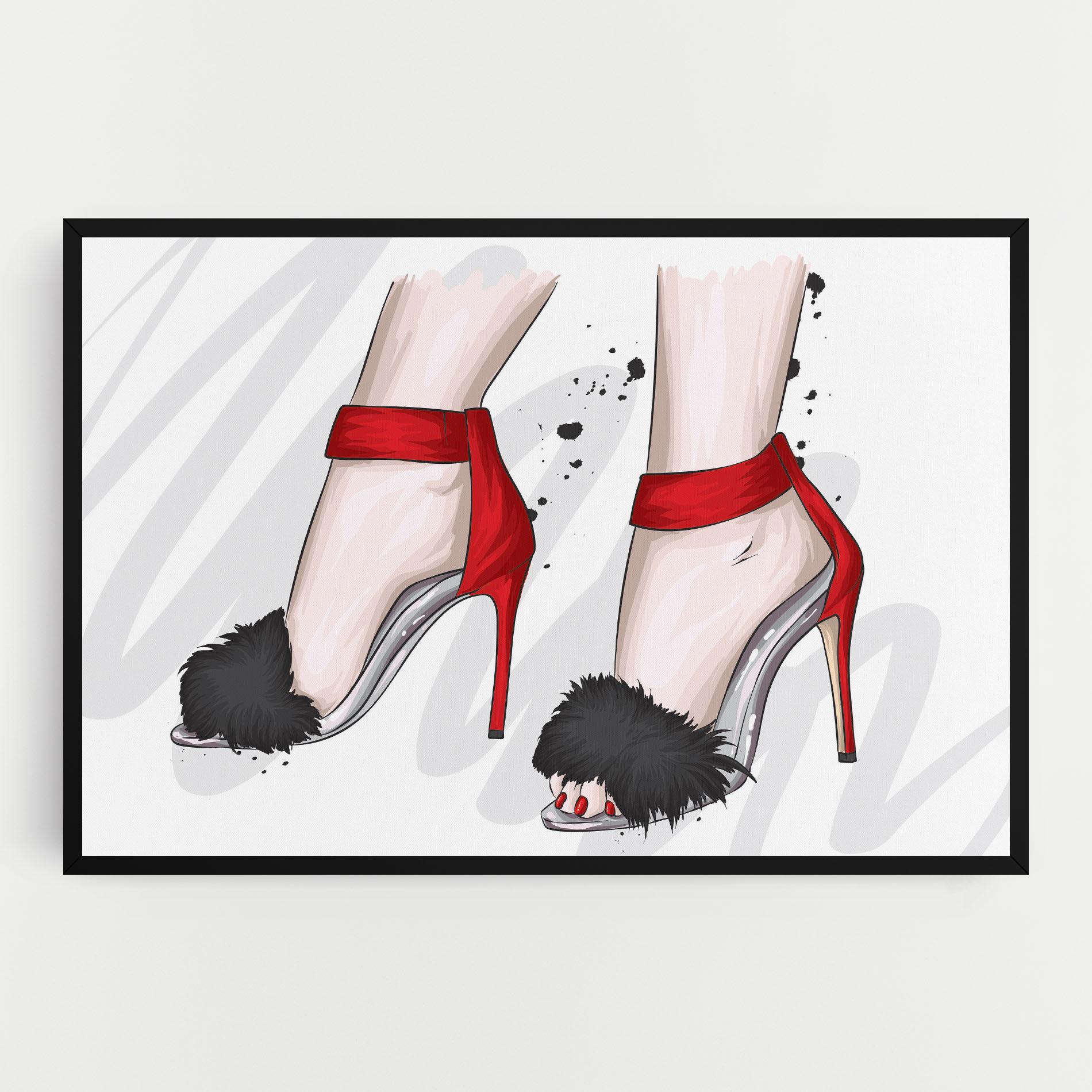 Leinwandbild Black Red Heels mockup 0