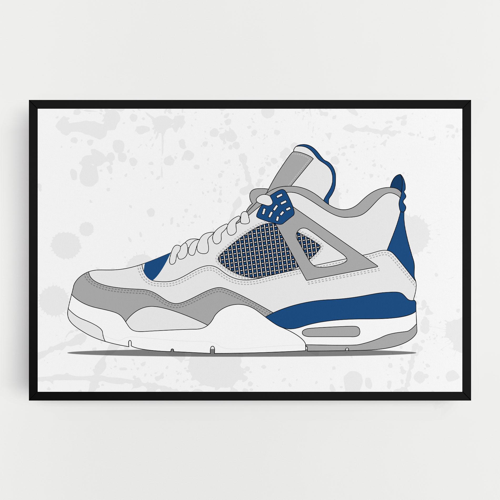 Leinwandbild Blue Grey Sneakers mockup 0