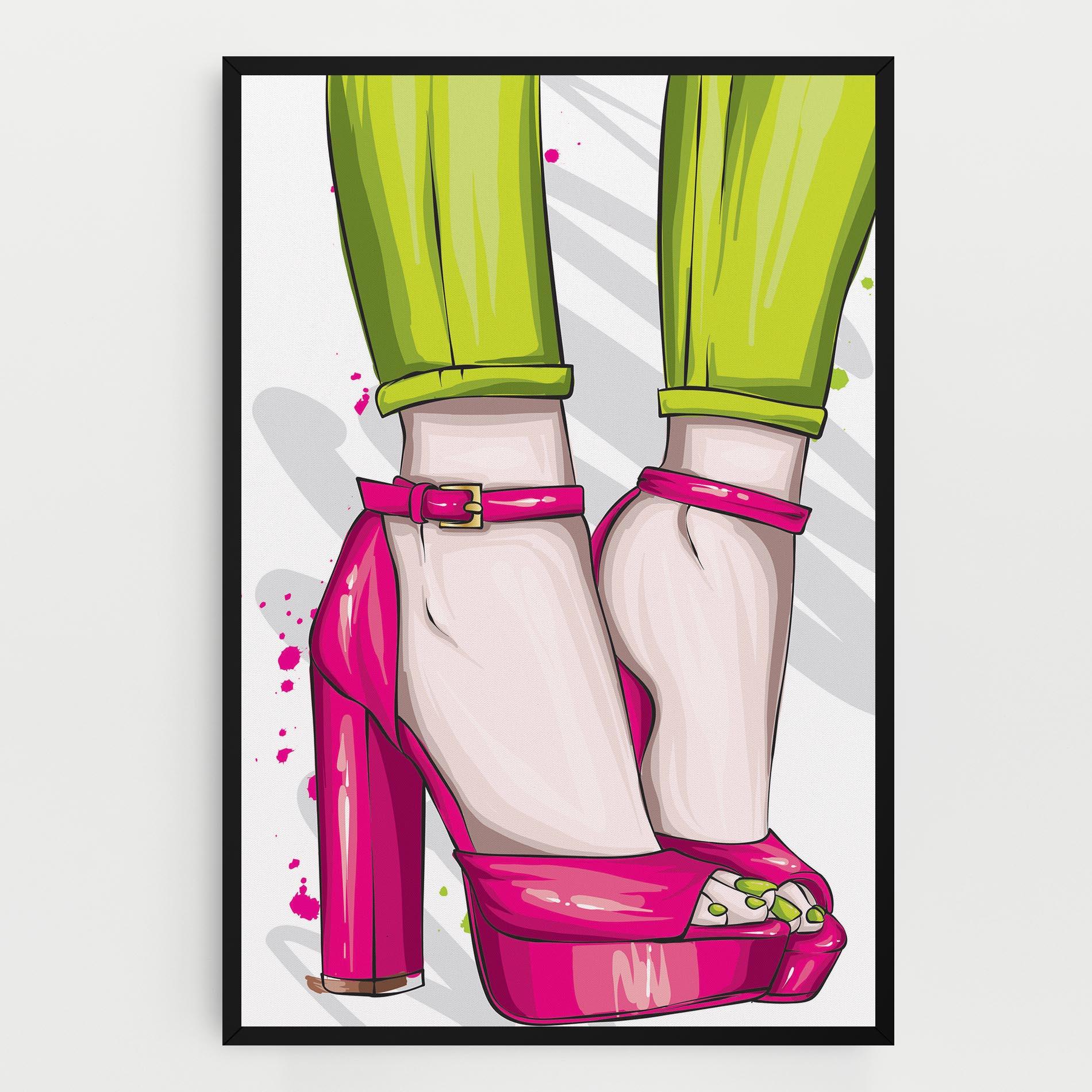 Leinwandbild Green Nails mockup 0