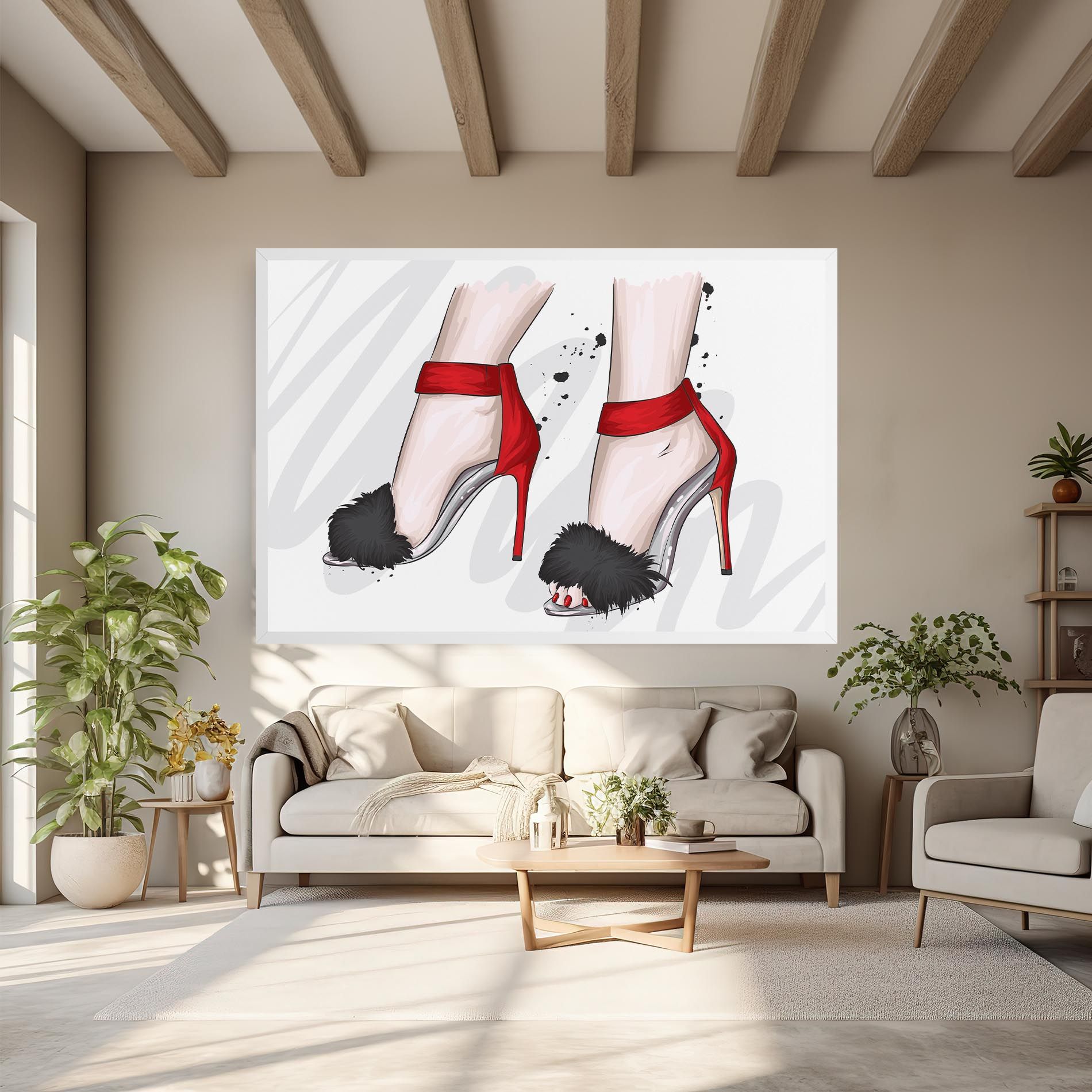 Black Red Heels mockup 6