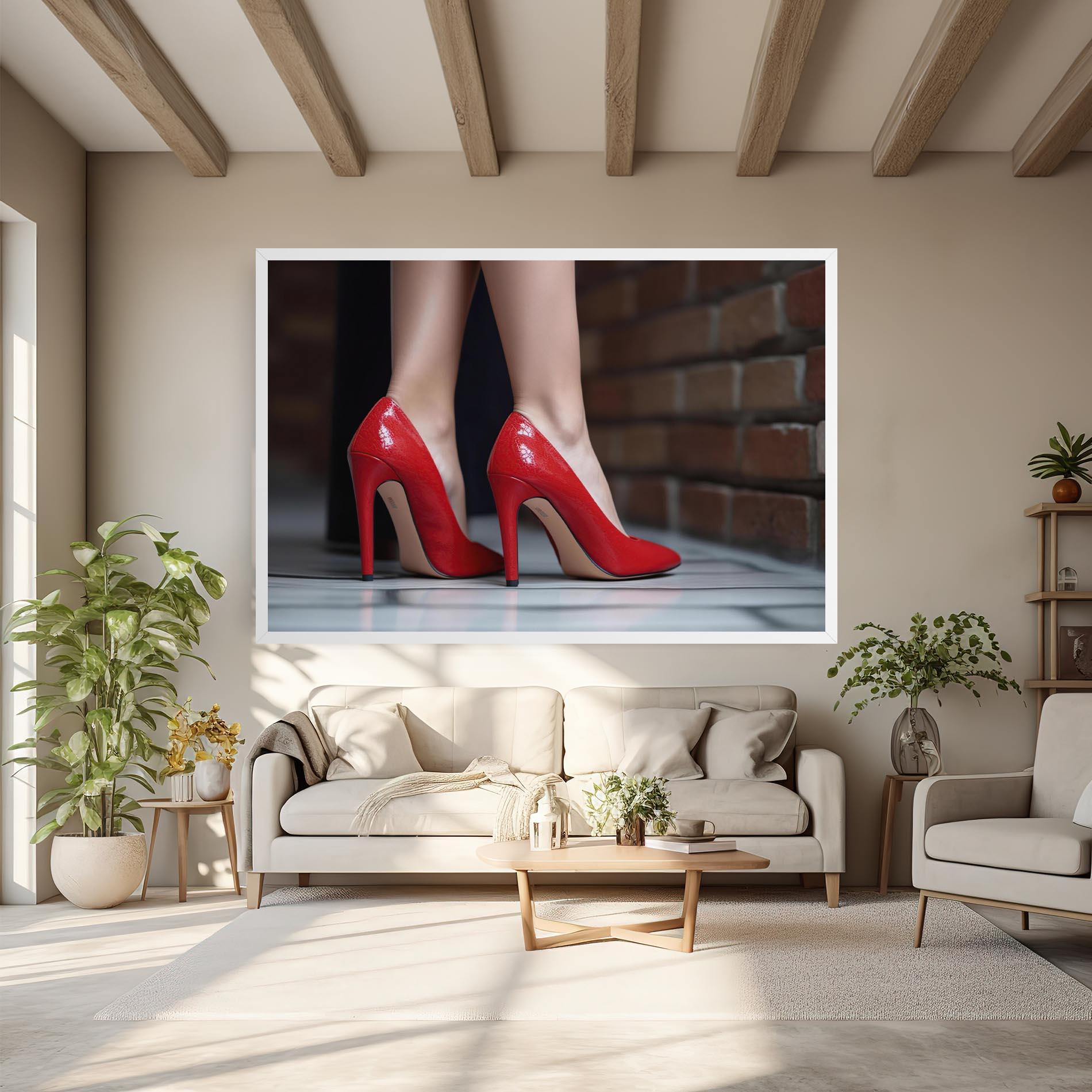Leinwandbild Sexy Red Heels mockup 6